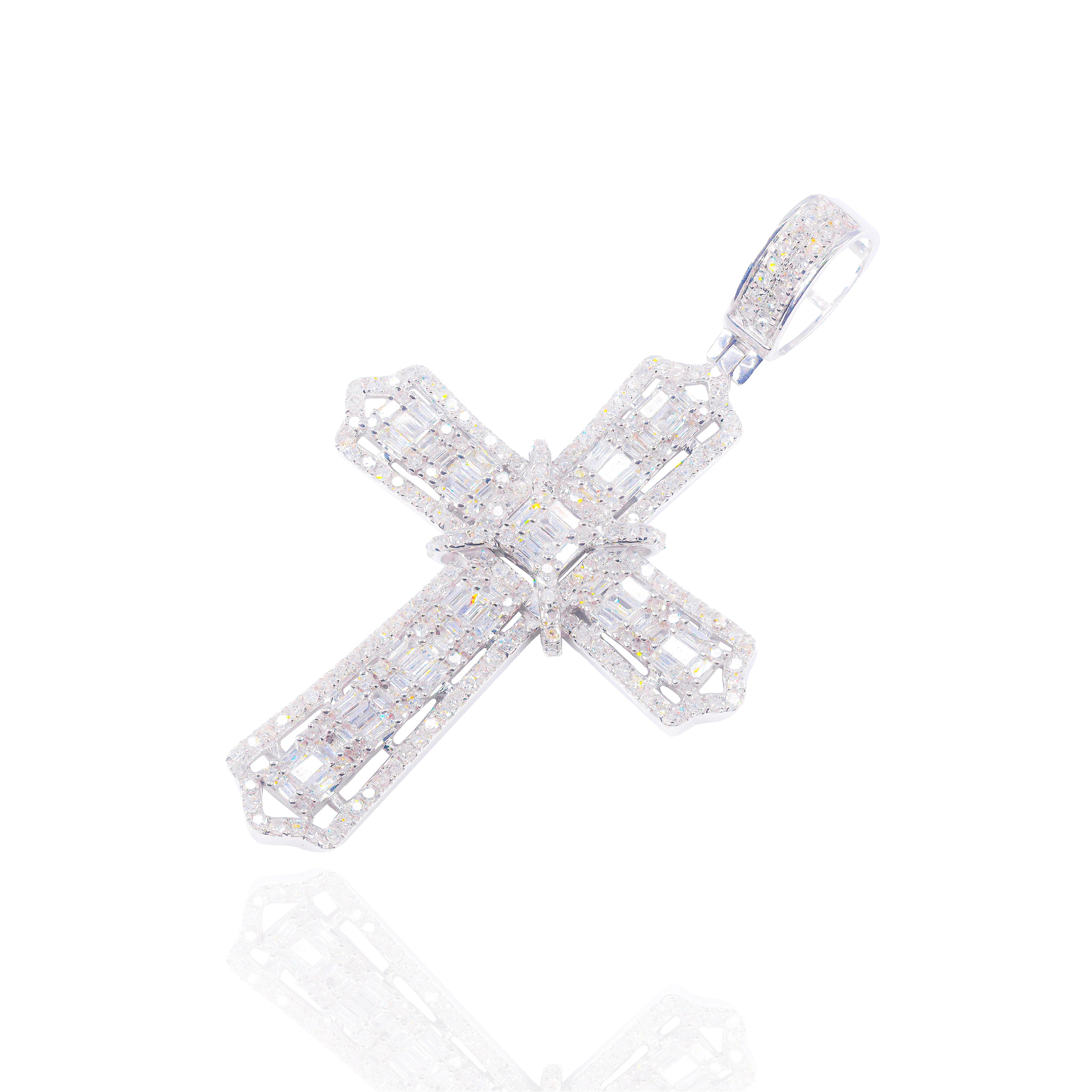 Patonce Cross Diamond Pendant