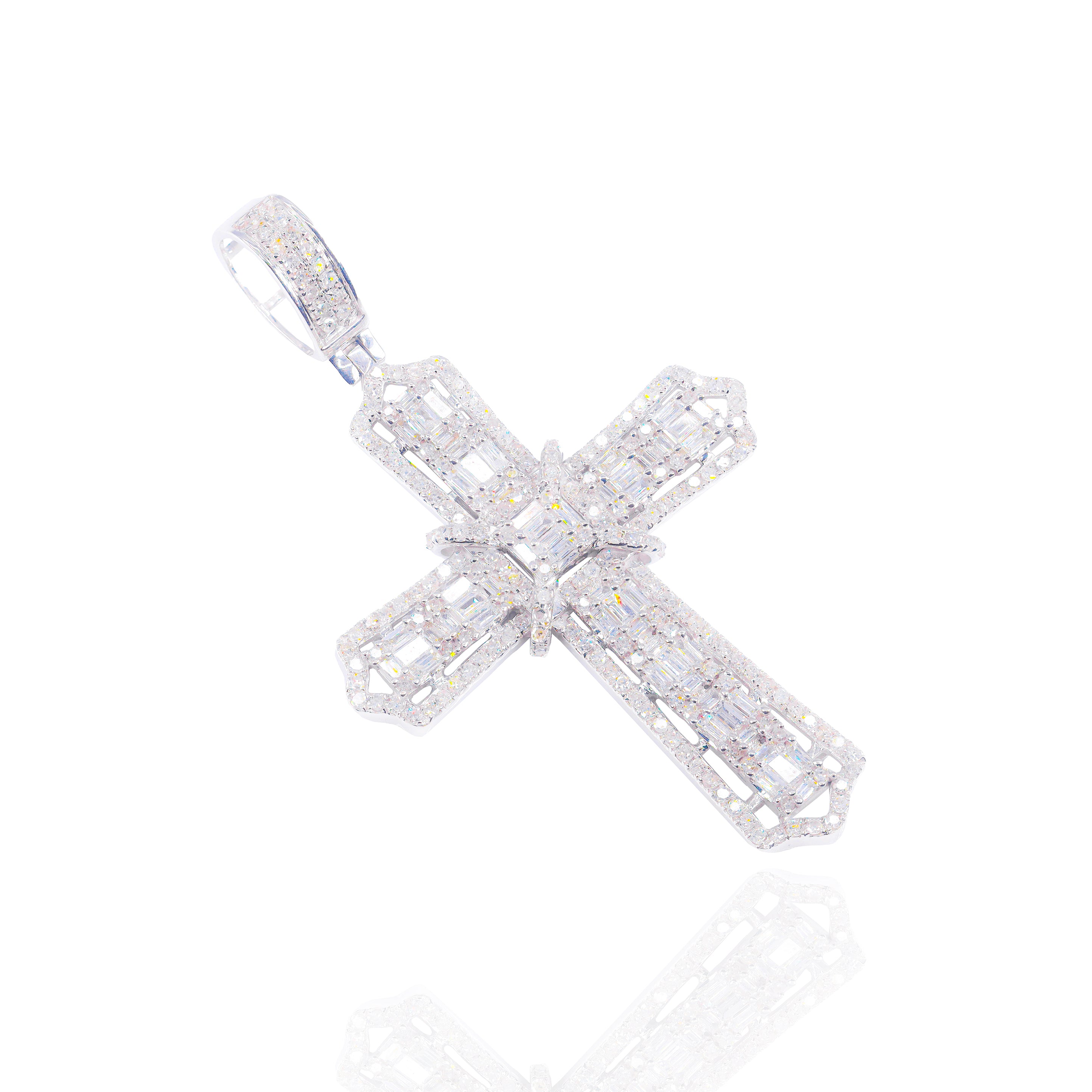 Patonce Cross Diamond Pendant