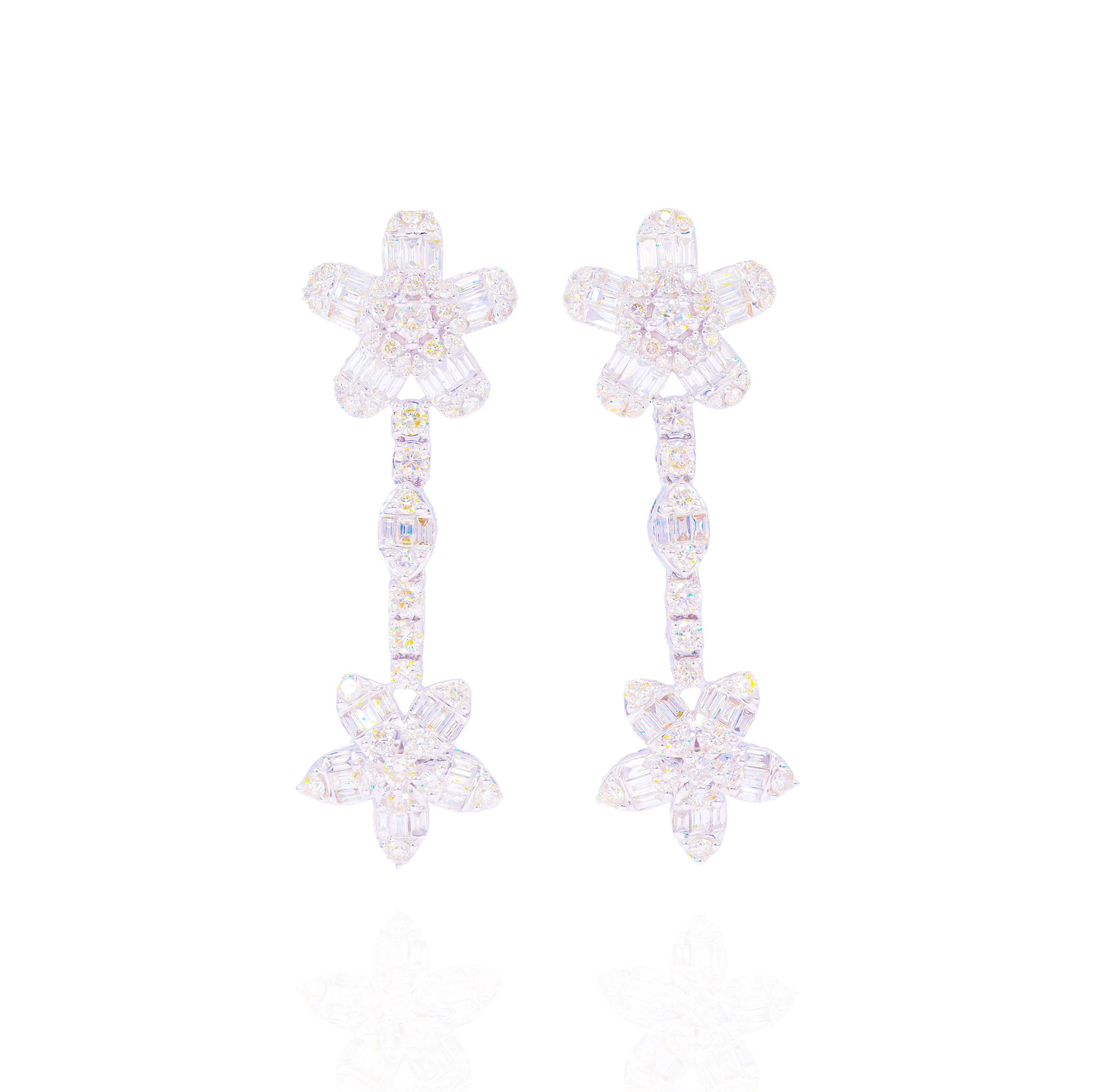 Chandelier Set Hanging Diamond Earrings