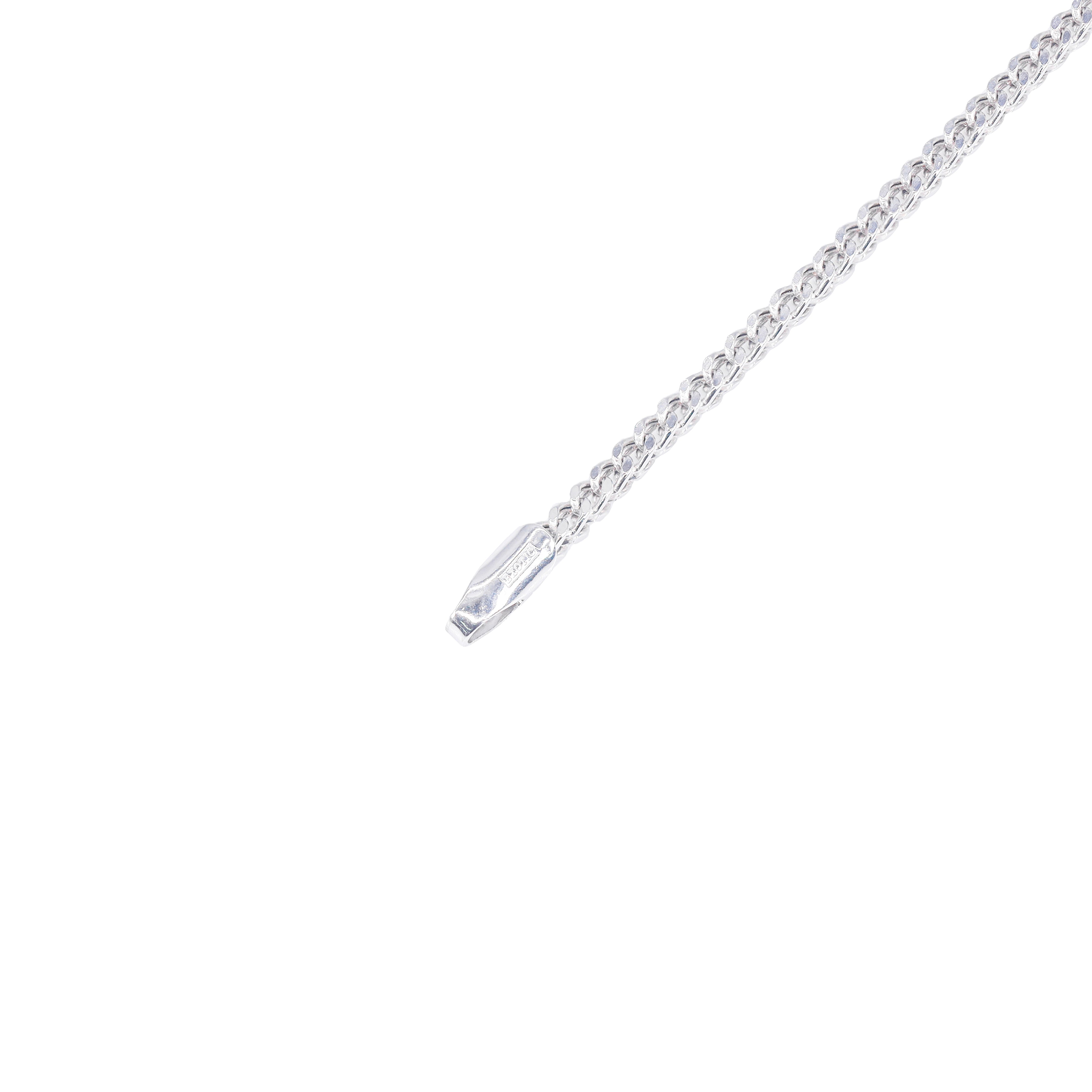 10KT Solid Square Franco White Gold Chain