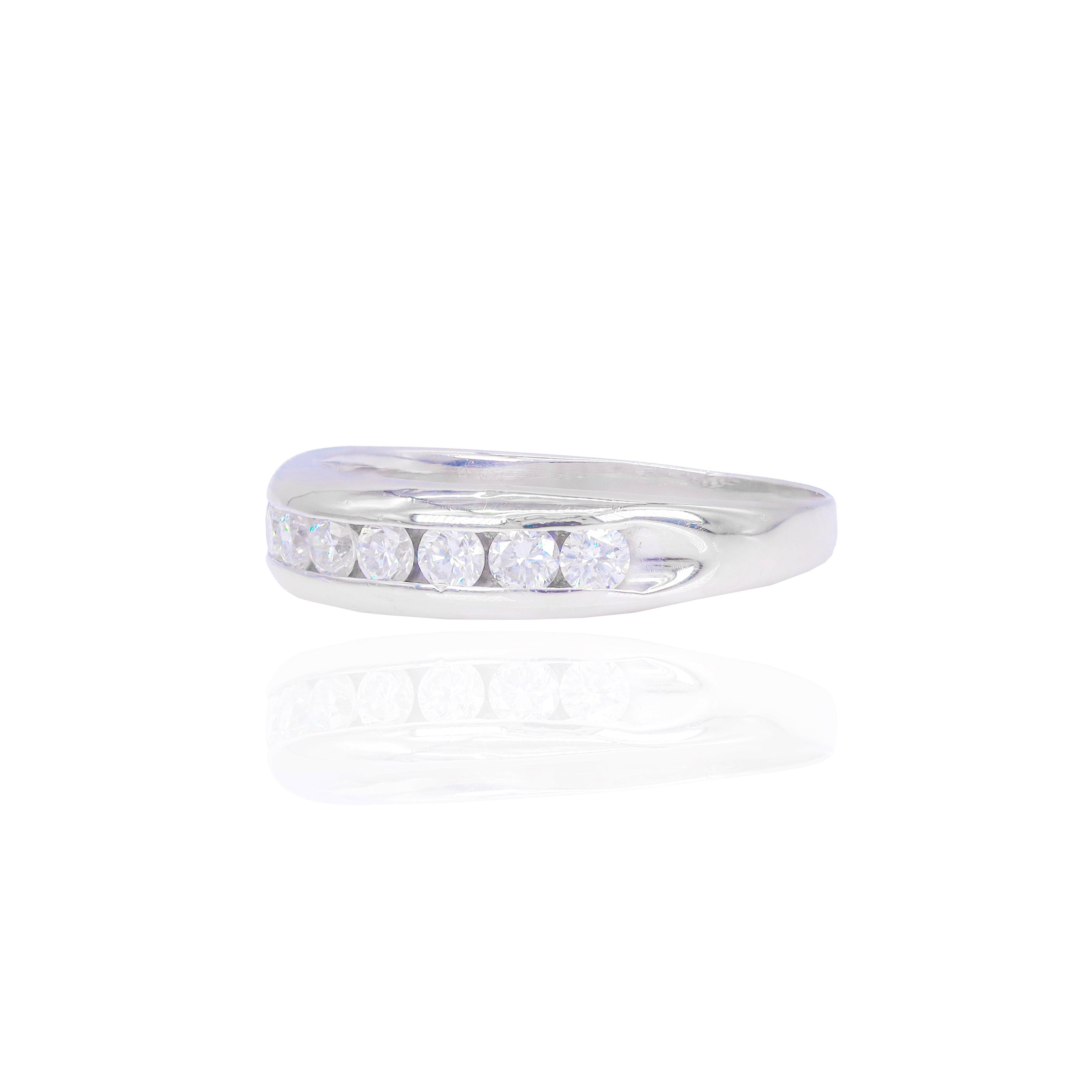 One Row Diamond Band