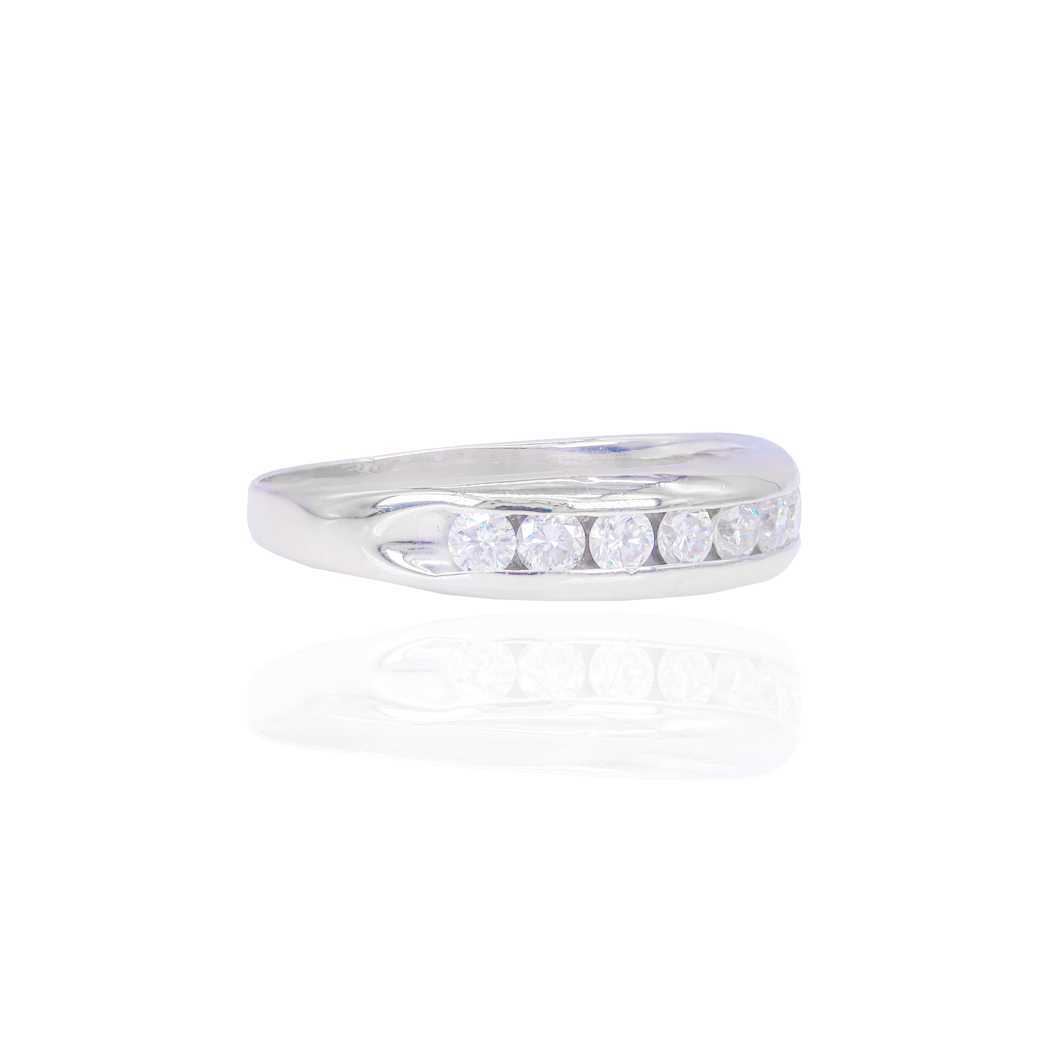 One Row Diamond Band