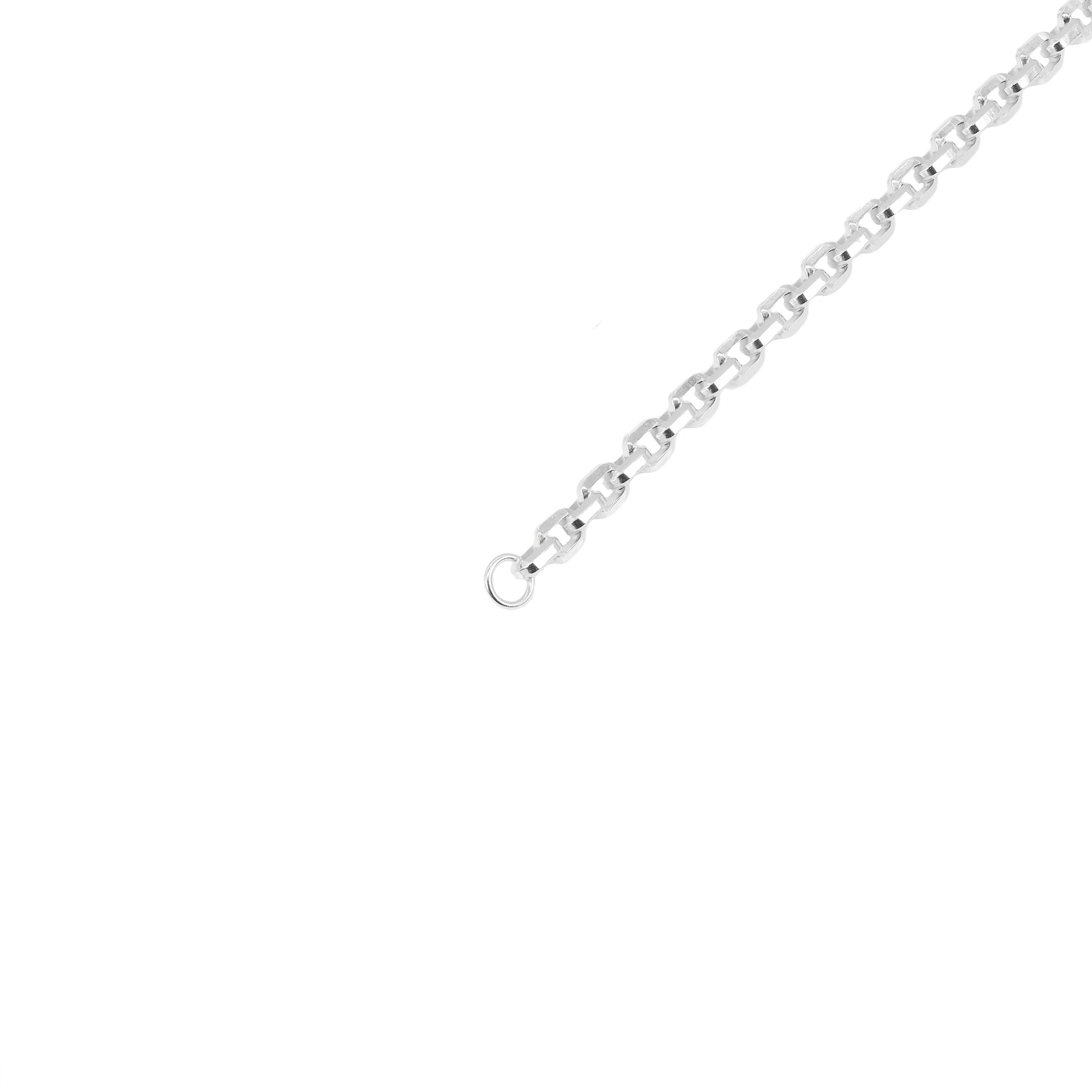 14KT Solid Hermes Link White Gold Chain