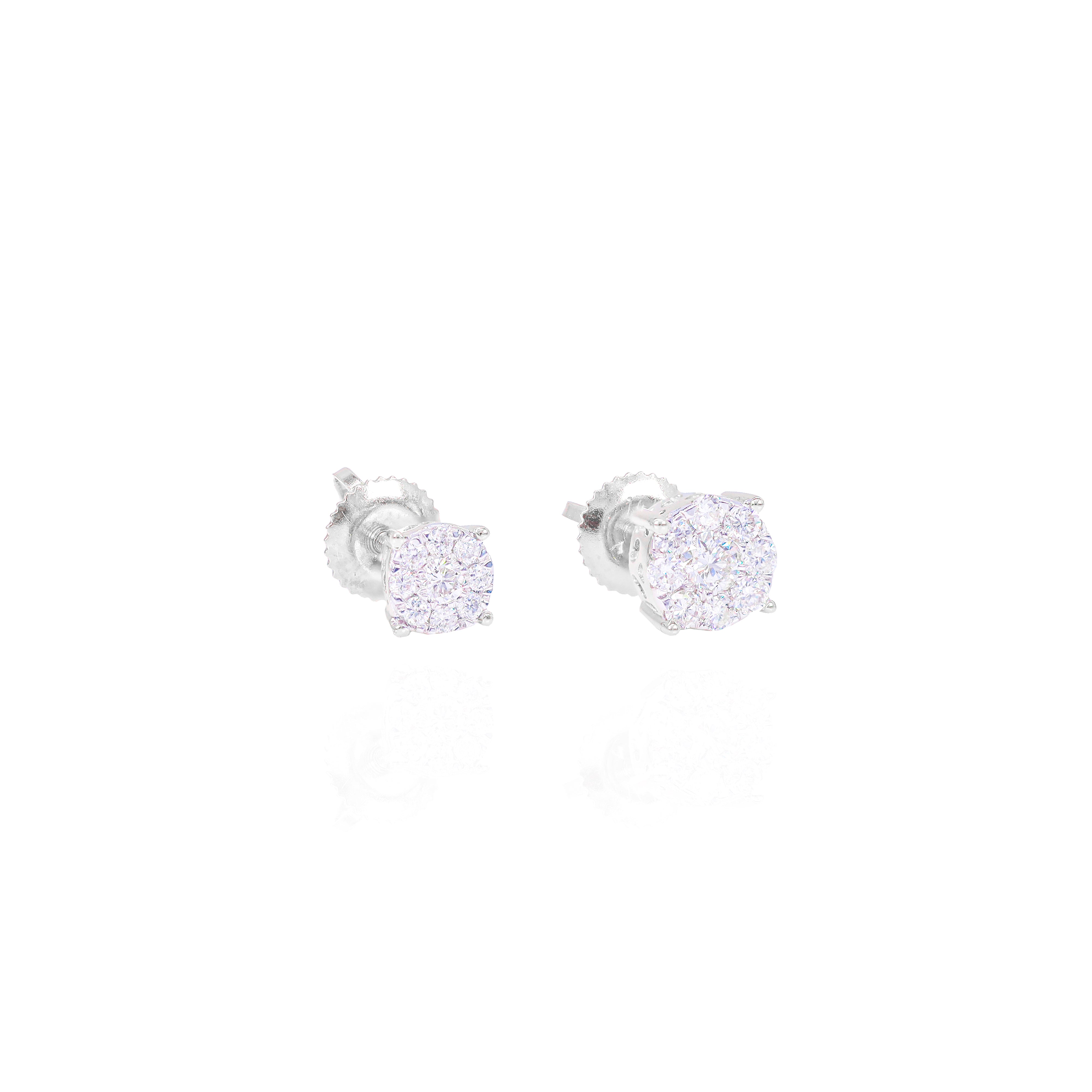 Multiple Sizes Diamond Cluster Earrings