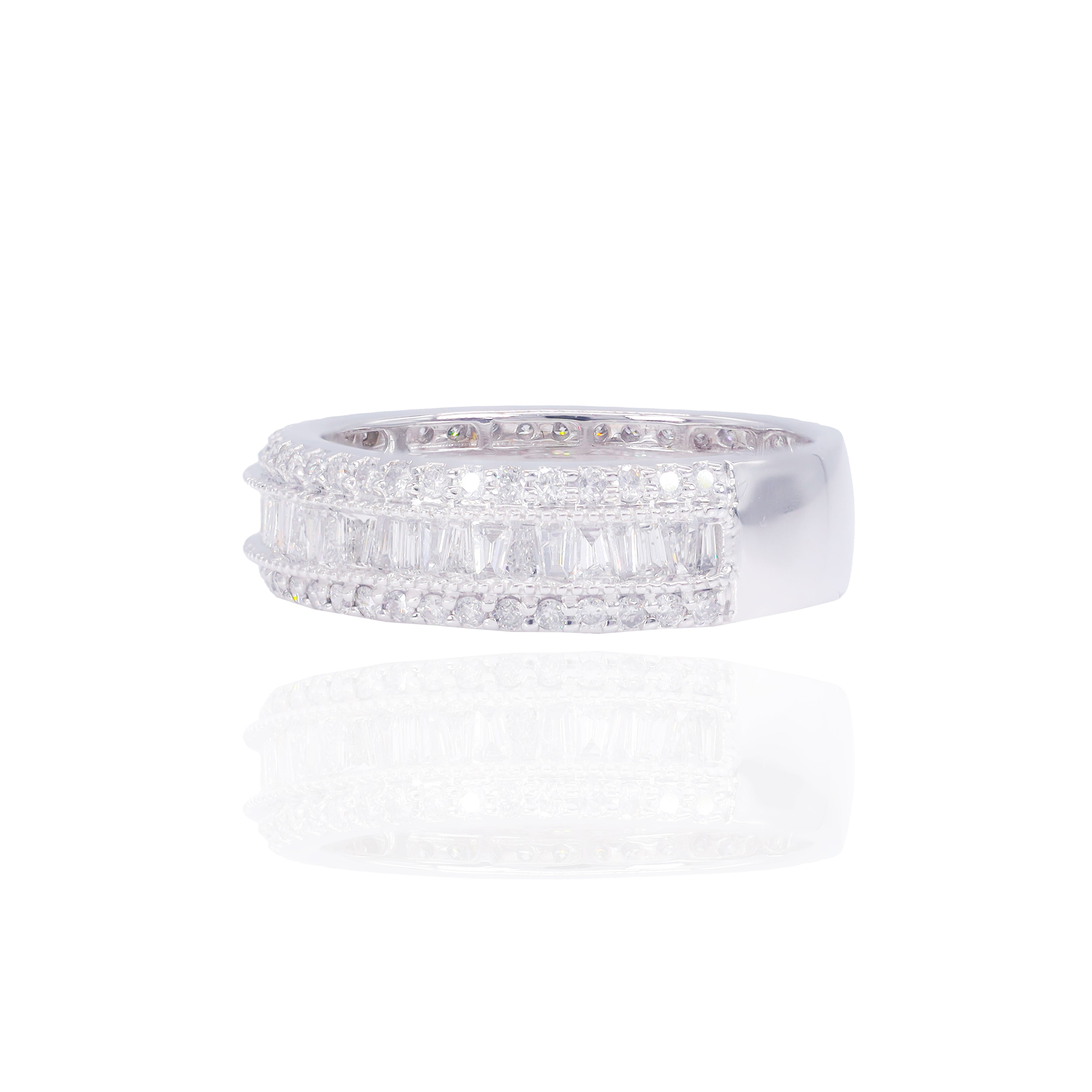 Baguette Cut Channel Setting Diamond Band