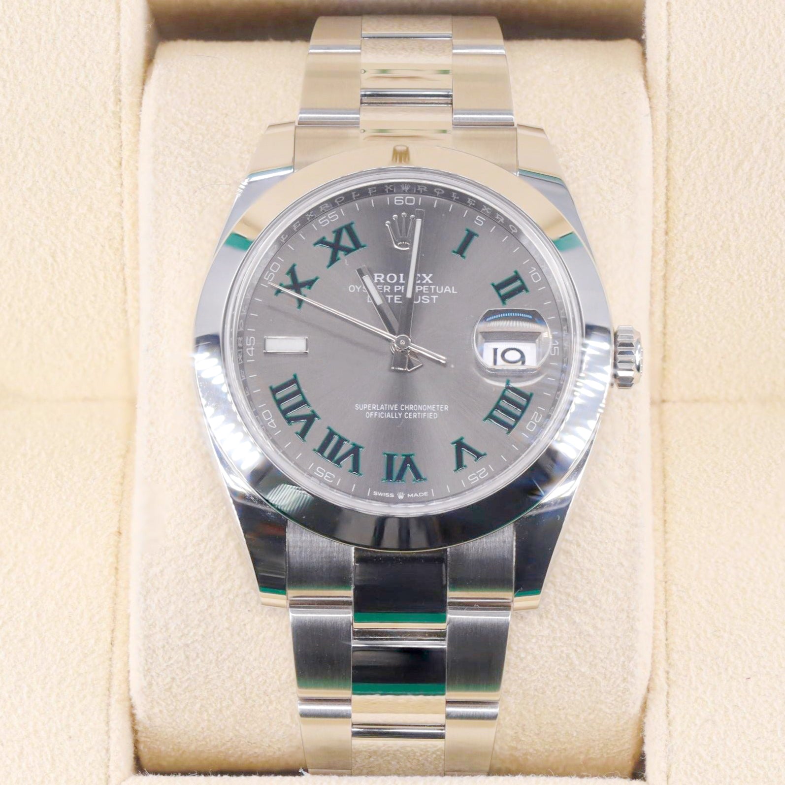 Rolex 126300 Datejust 41mm Steel Slate "Wimbledon" Dial