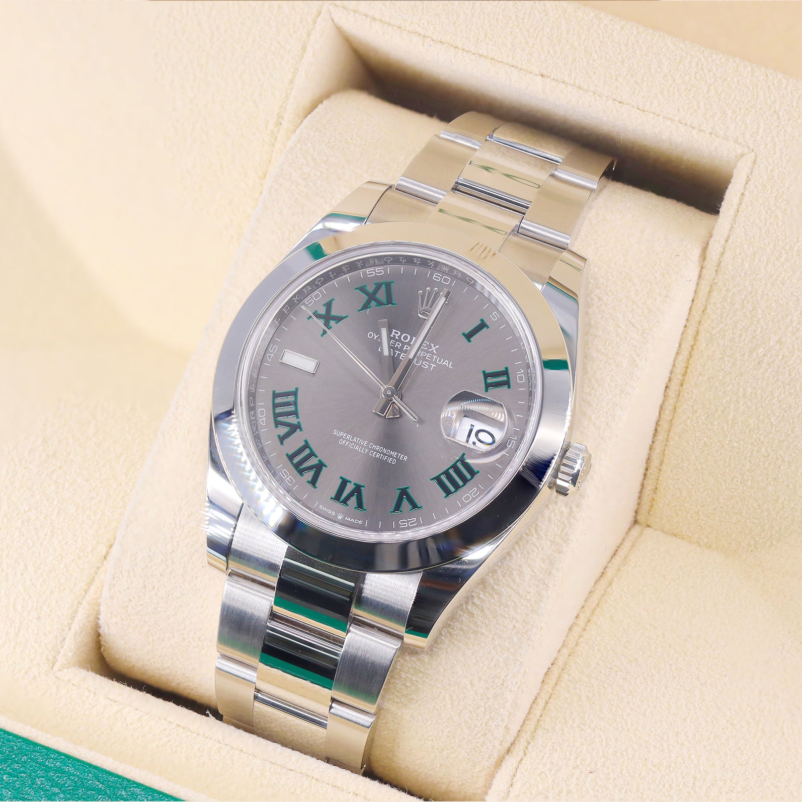 Rolex 126300 Datejust 41mm Steel Slate "Wimbledon" Dial