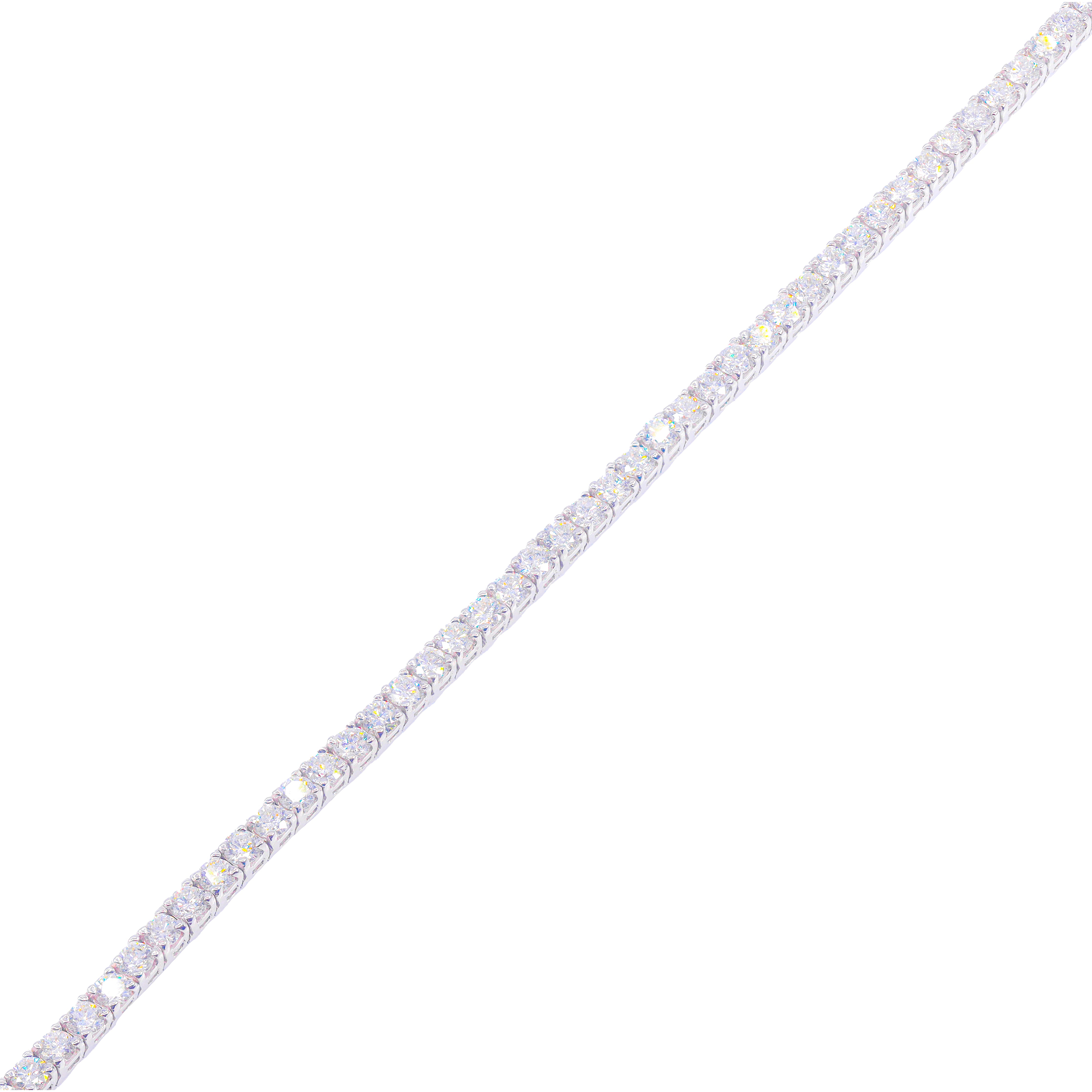 10-Pointer White Gold Diamond Tennis Bracelet