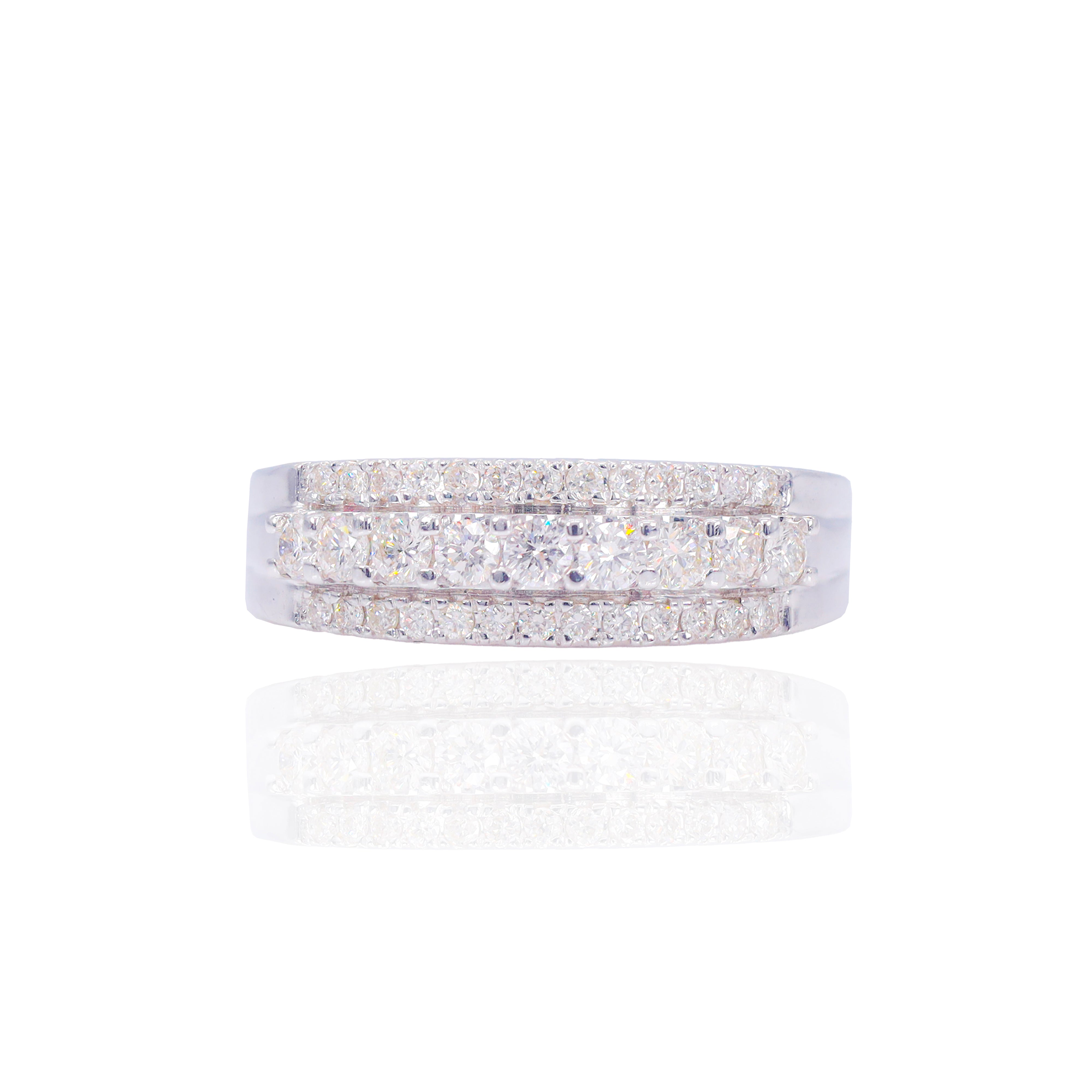 Round Diamond Engagement Ring with Halo & Hidden Halo (Trio-Set)