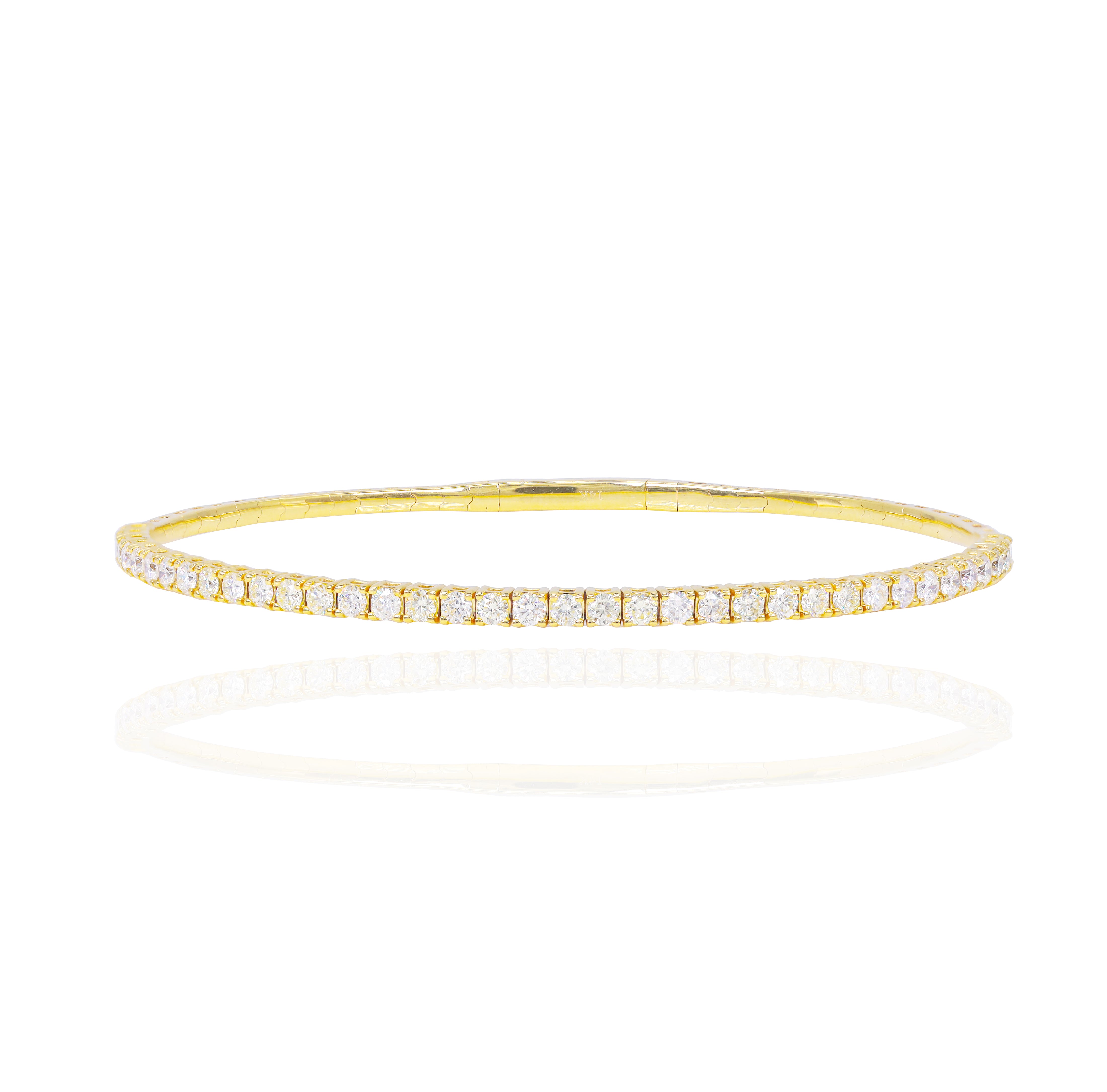 5-Pointer Flexible Diamond Bangle Bracelet