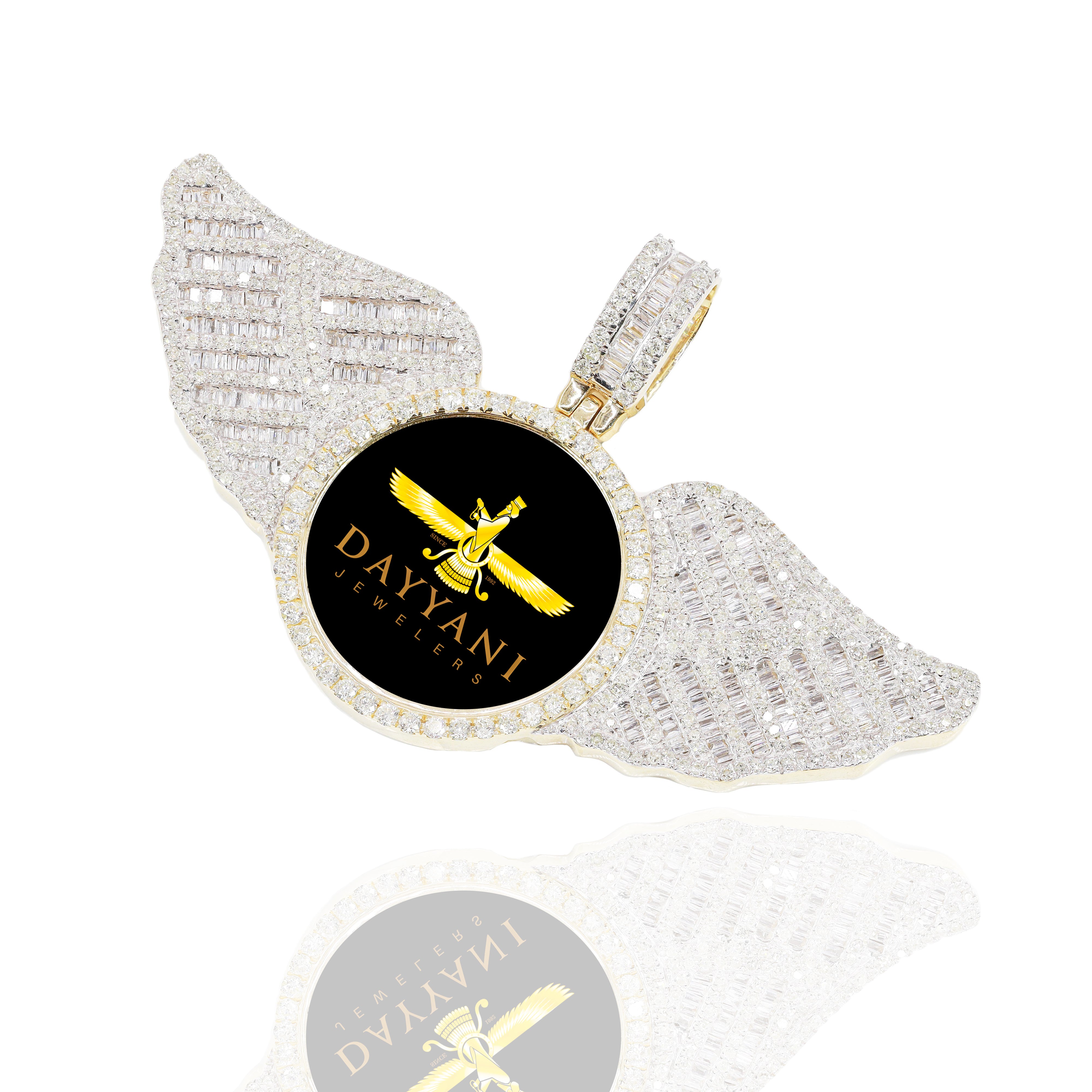 3.40 Inch Diamond Memory/Picture with Wings Pendant