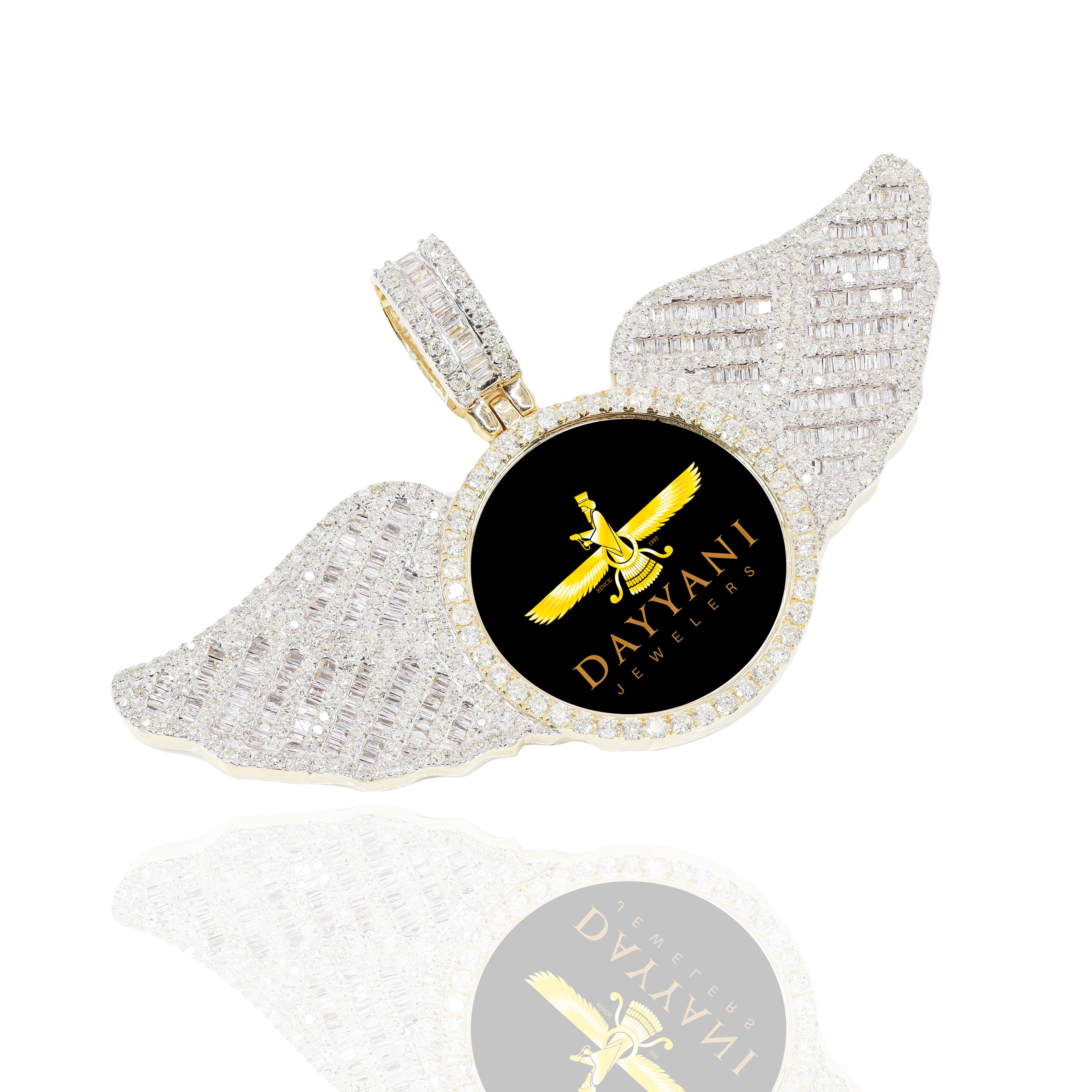 3.40 Inch Diamond Memory/Picture with Wings Pendant