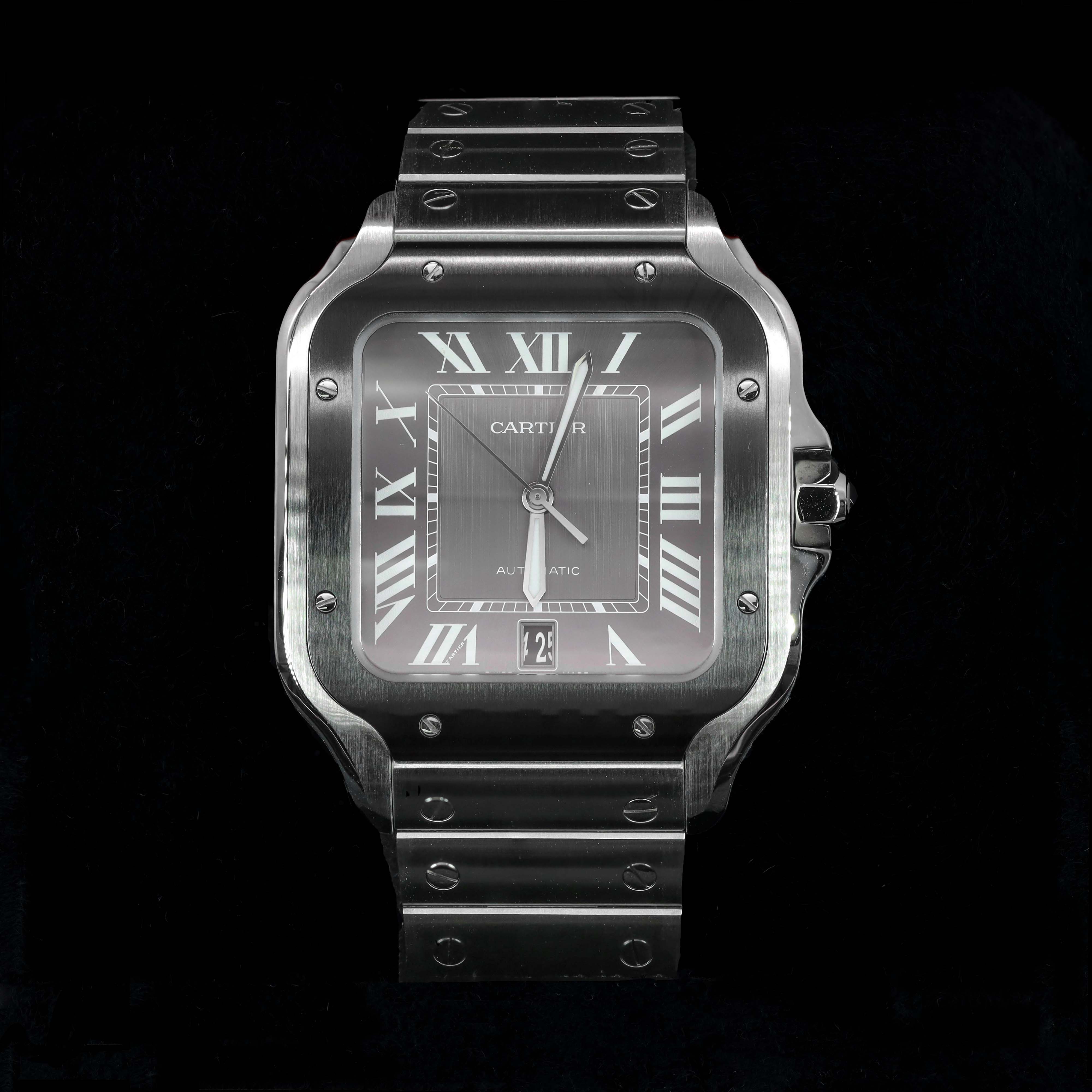 Santos De Cartier Watch Black Dial