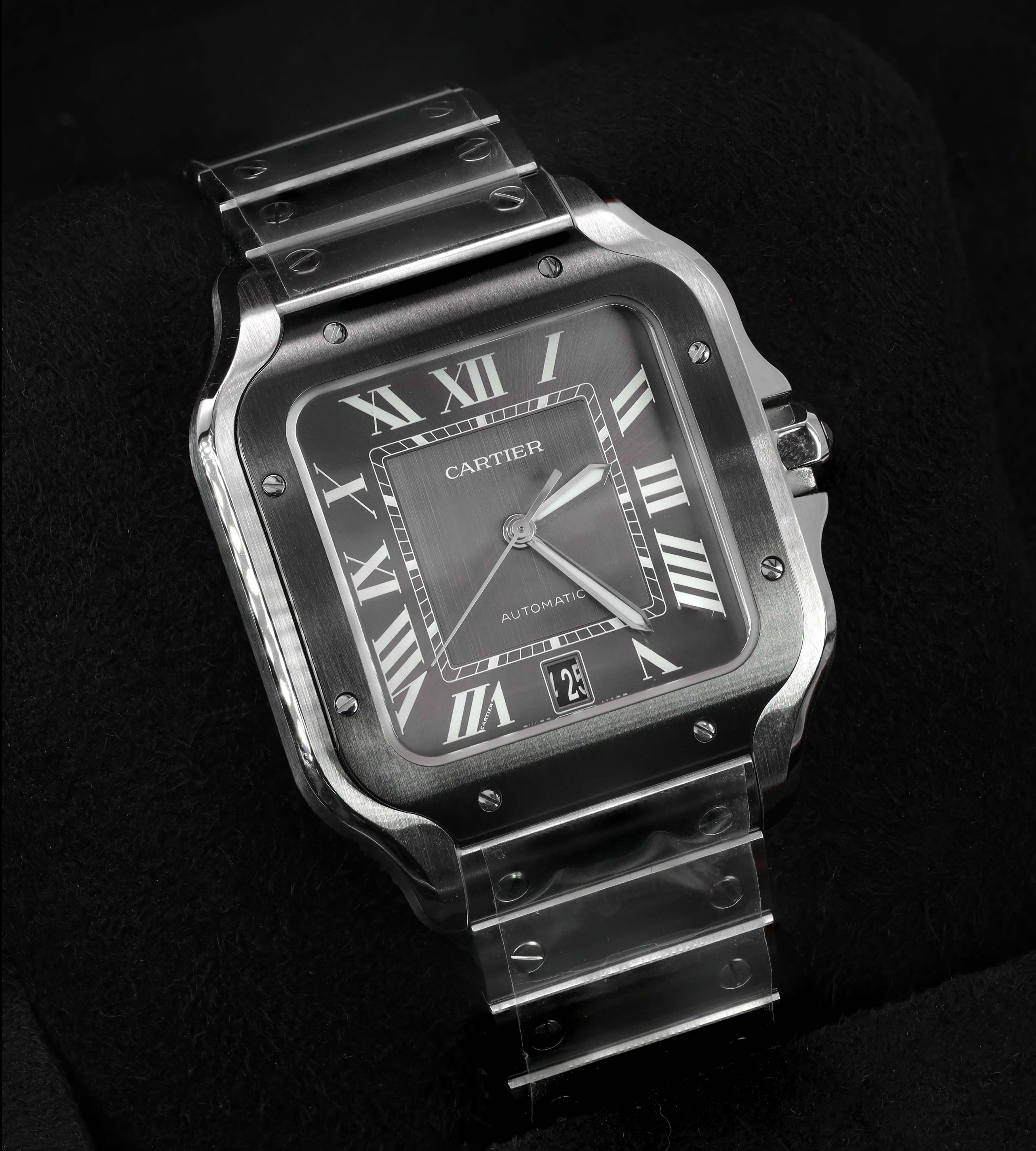 Santos De Cartier Watch Black Dial