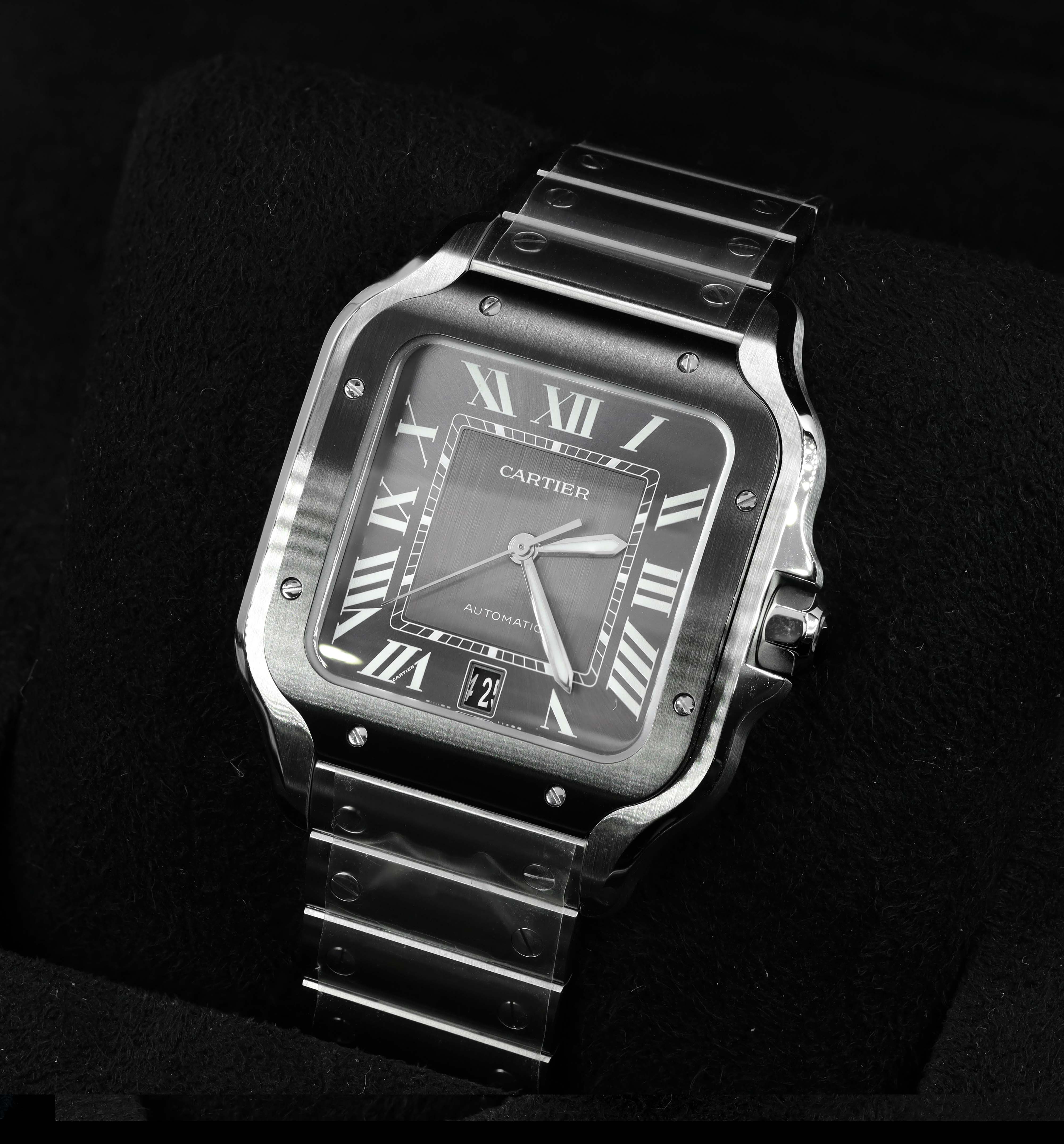 Santos De Cartier Watch Black Dial