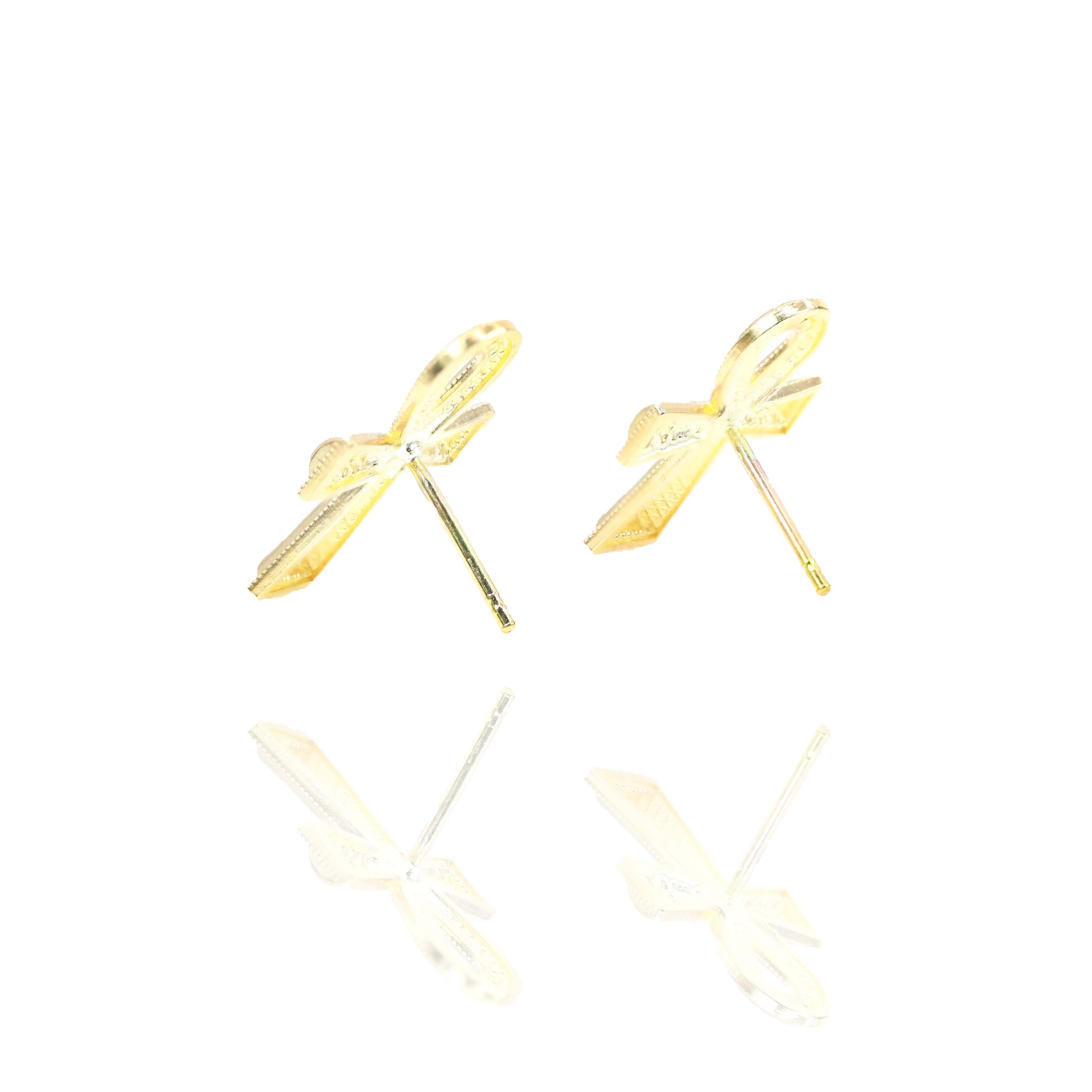 Ankh Solid Gold Earrings