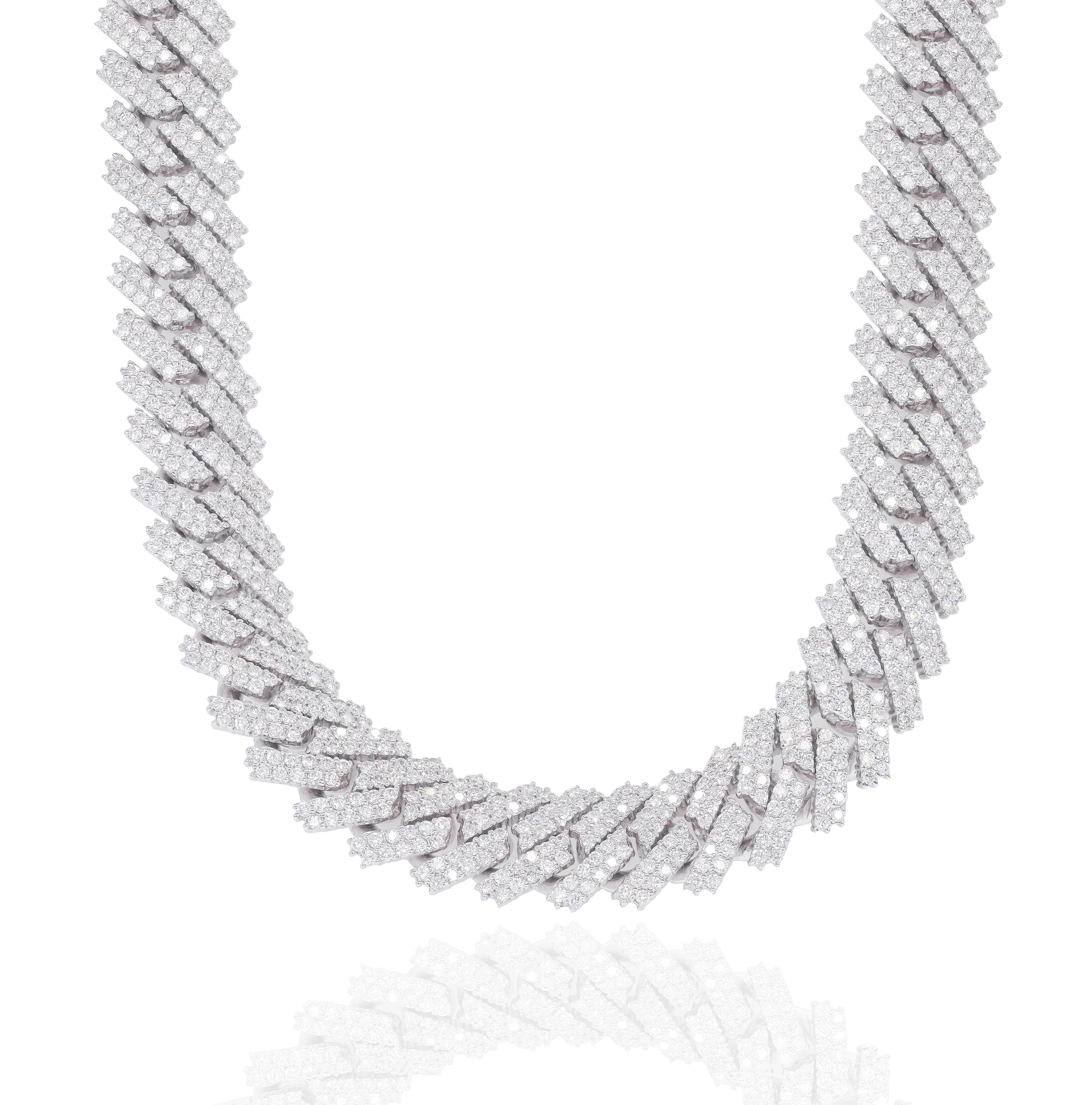 14mm Jagged Diamond Miami Cuban Chain