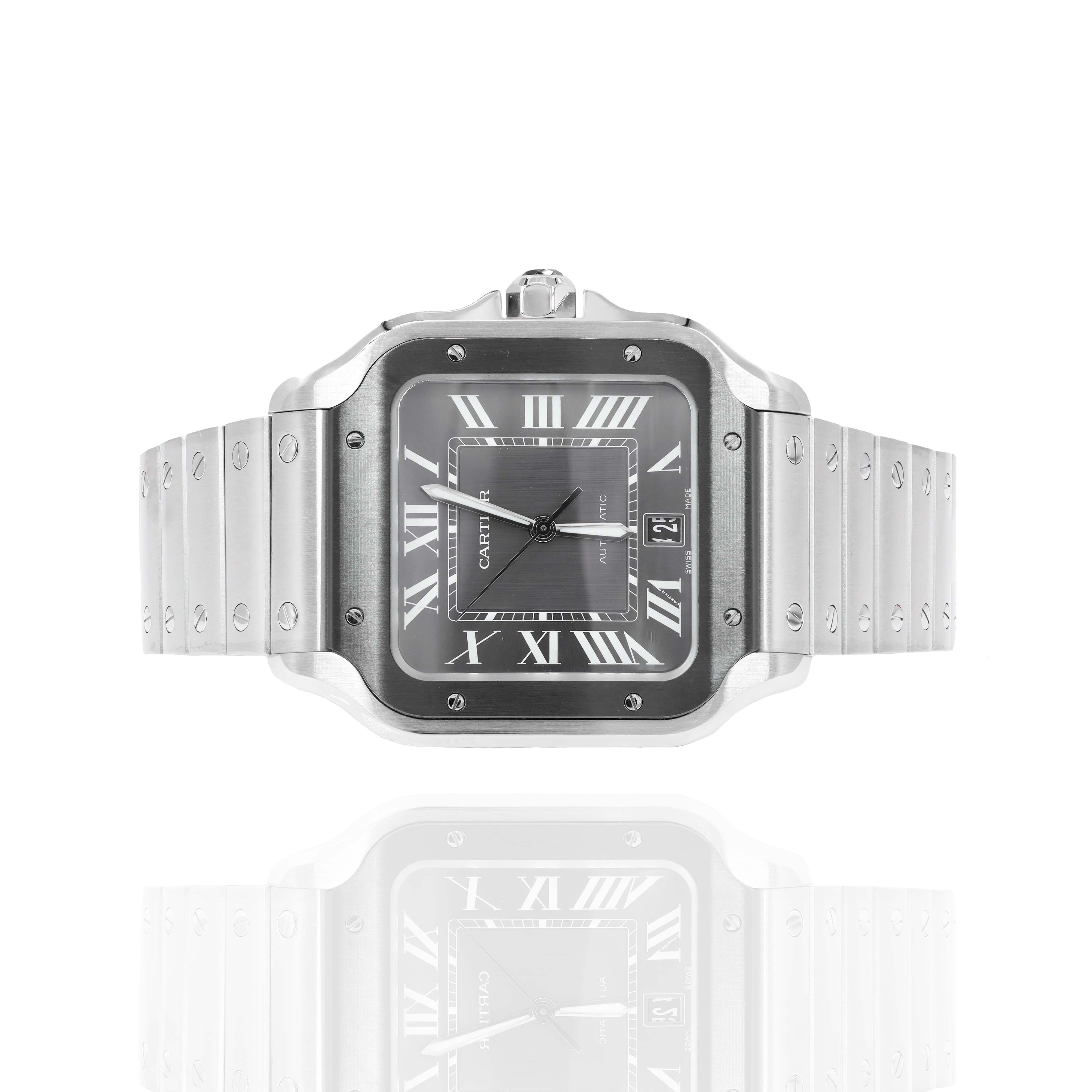 Santos De Cartier Watch Black Dial