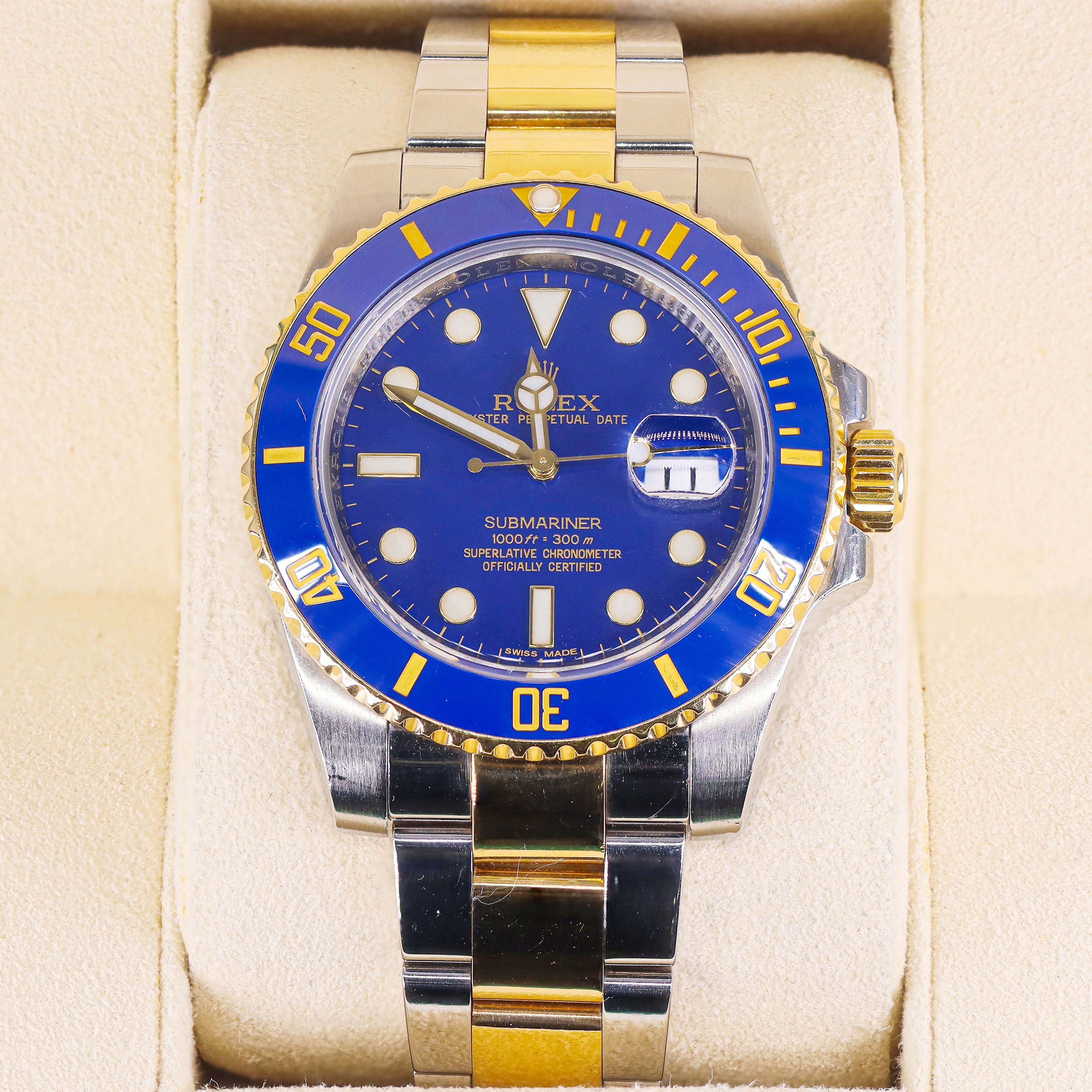 Rolex 116613 Submariner Date 40mm Blue Dial Ceramic Bezel