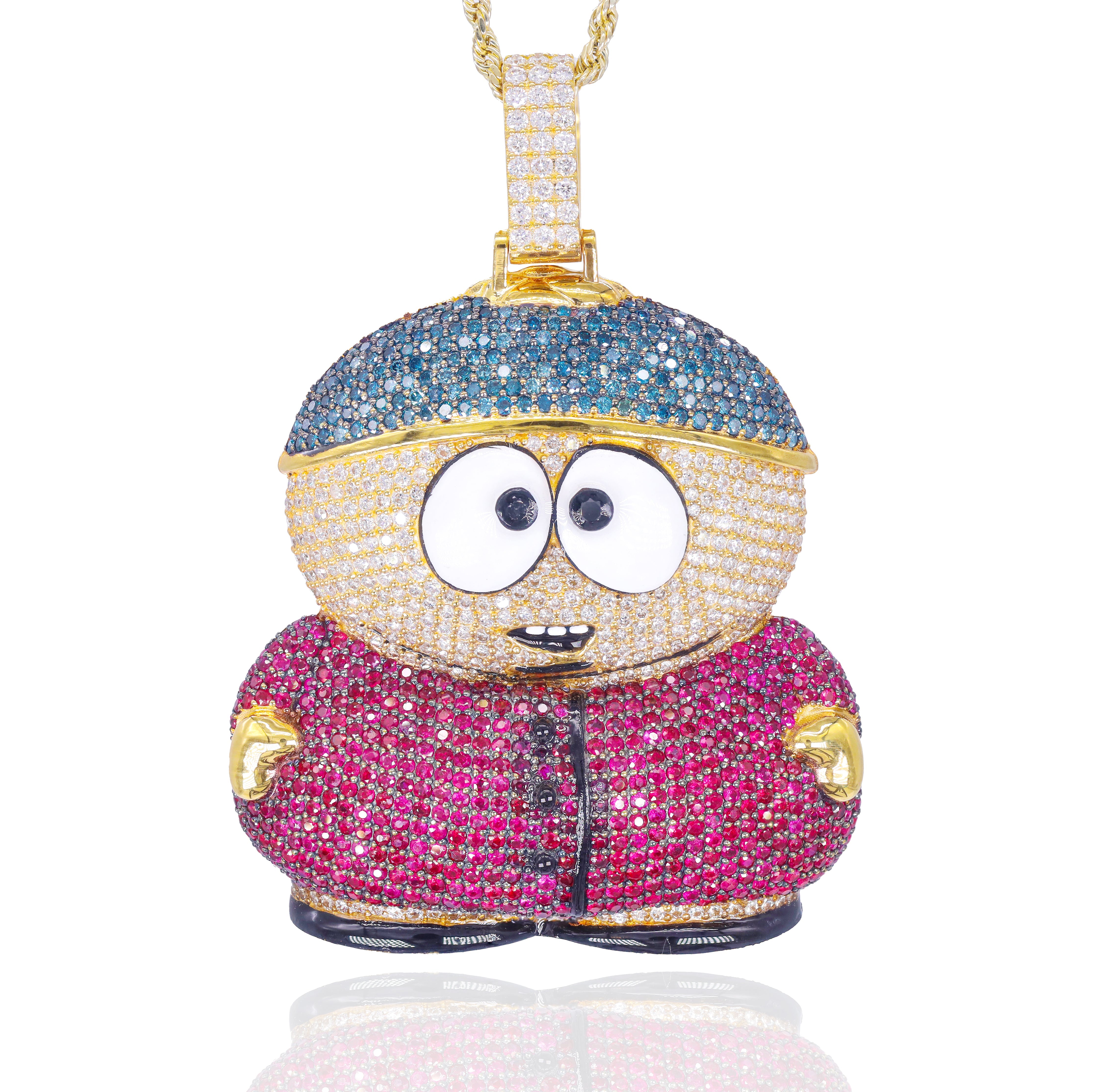 Custom Design Deposit - Cartman Diamond Pendant with Gemstones