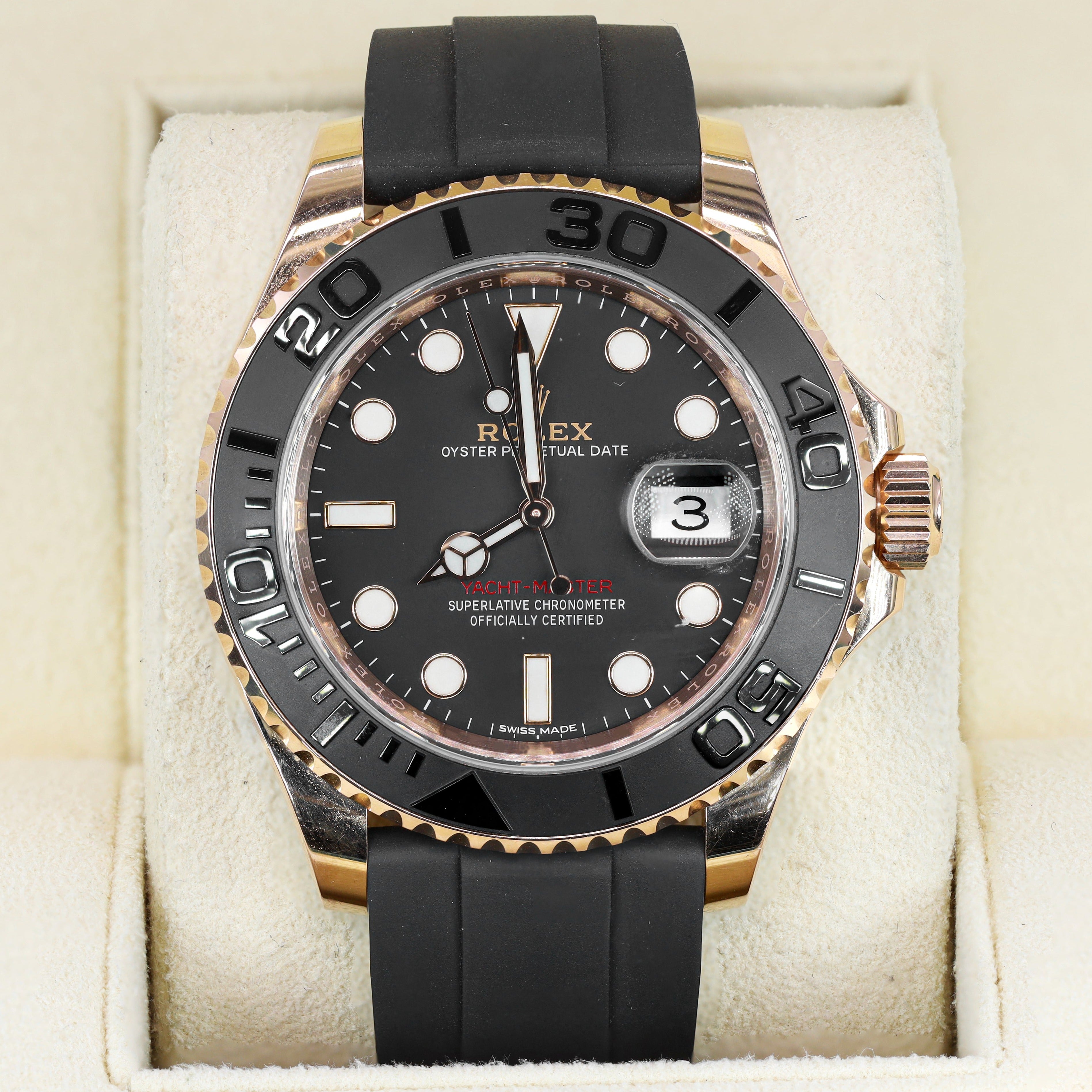 Rolex 126655 Yacht-Master | 40mm Men's 18k Rose-Gold 40mm Oysterflex Watch