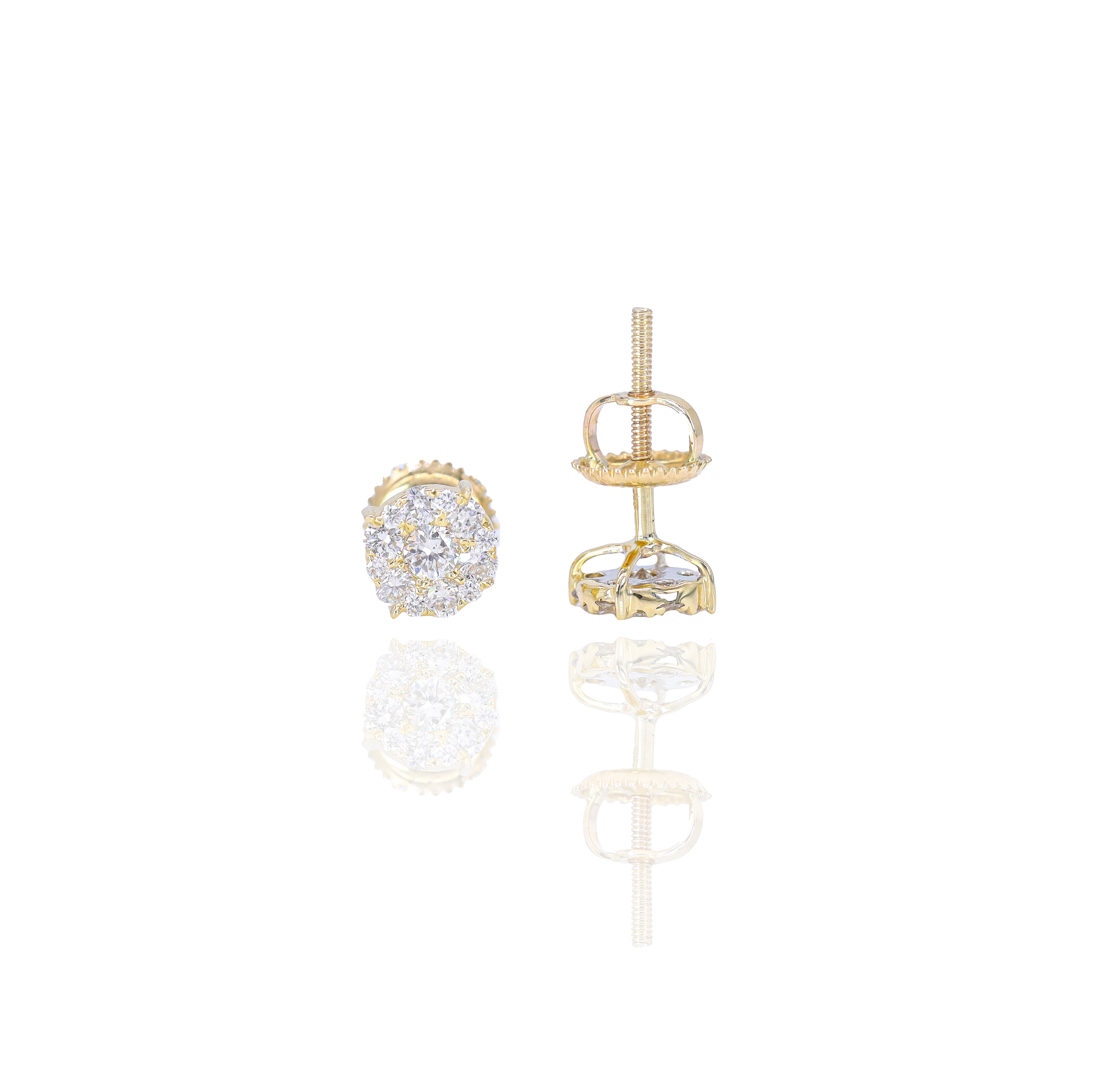 1/2 Carat Cluster Prong Diamond Earrings