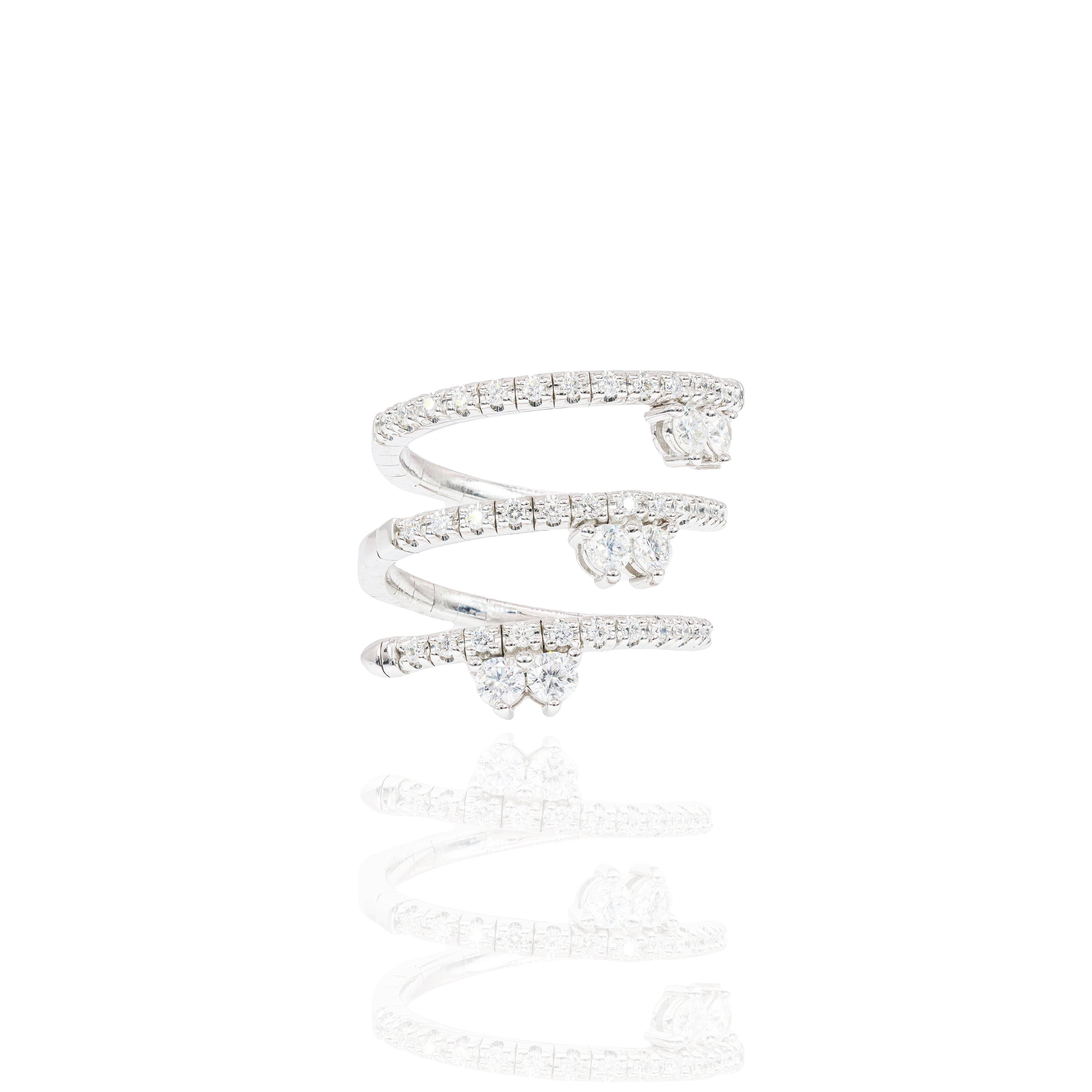 Diamond Spiral Ring