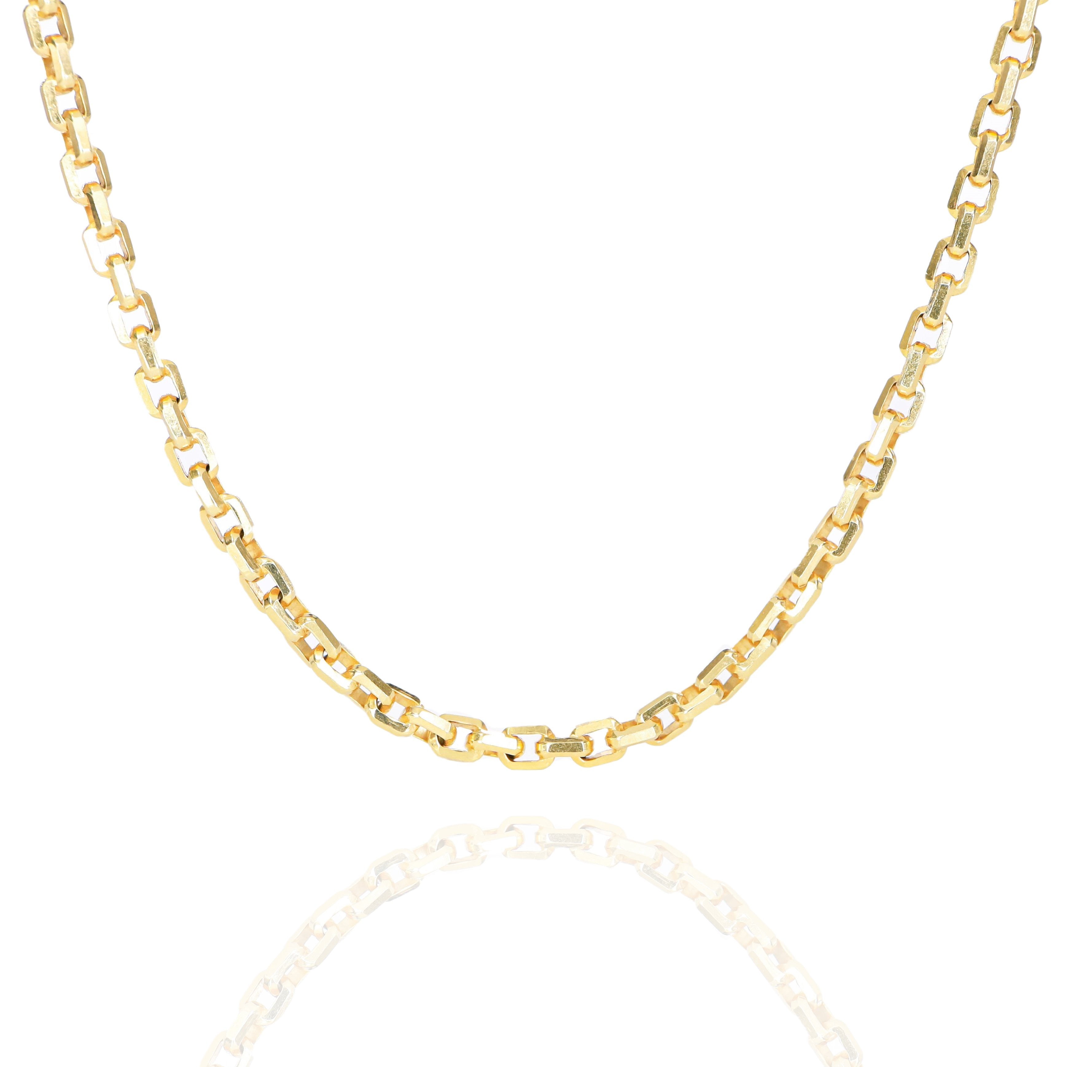 14KT Solid Hermes Link Yellow Gold Chain