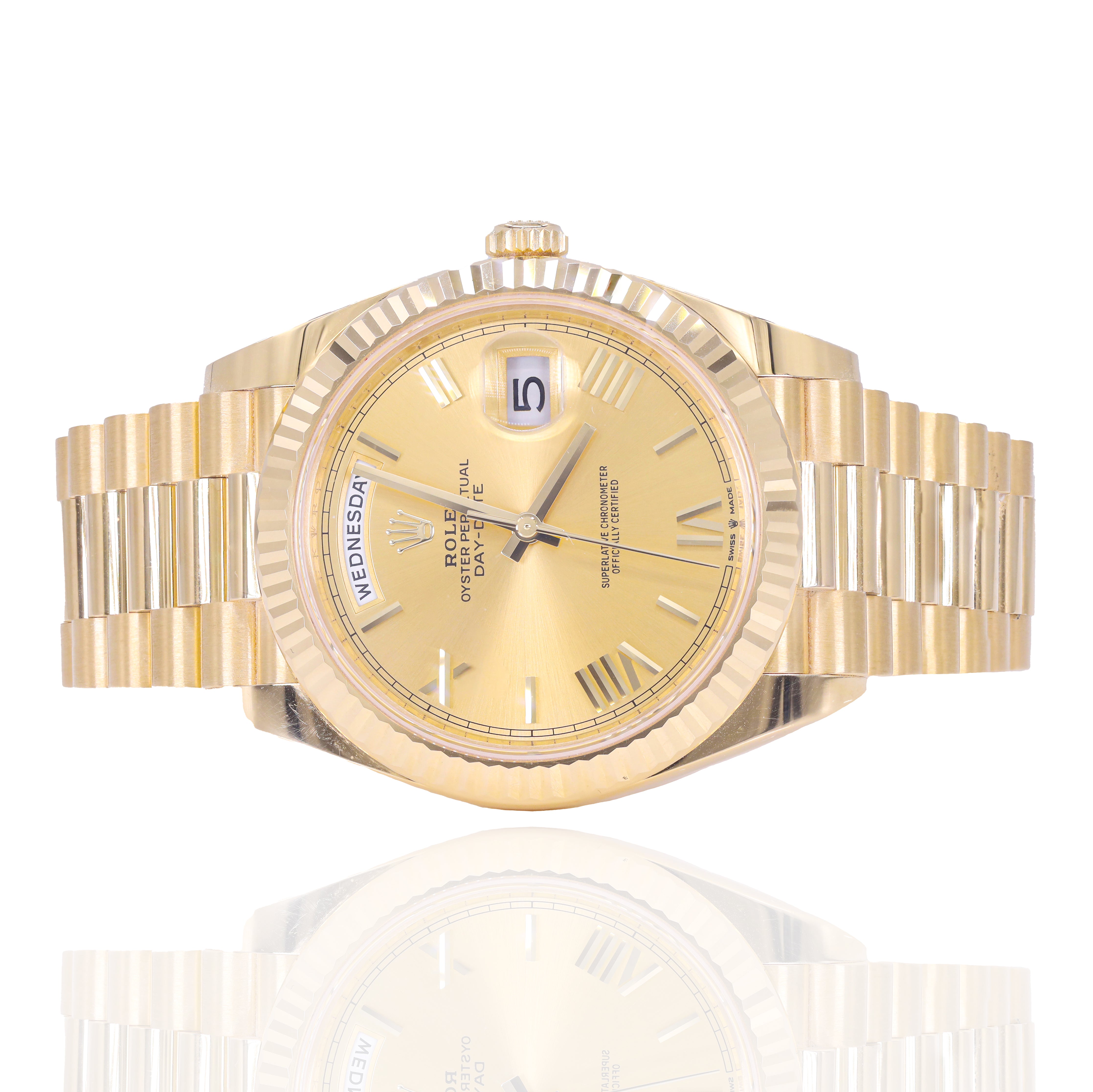 Rolex 228238 Day-Date 40mm Champagne Index Dial