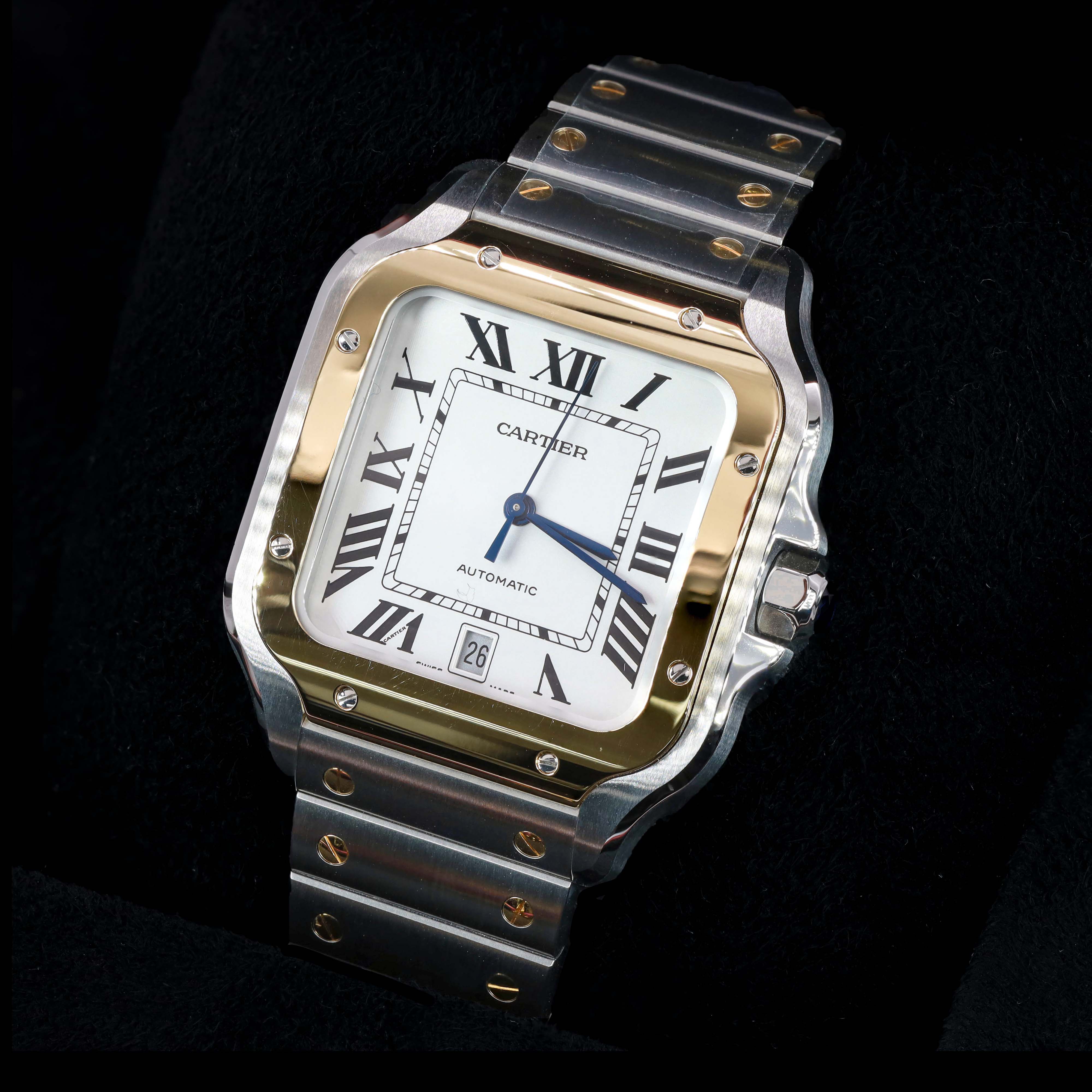 Santos De Cartier Watch Steel/18KT Yellow Gold