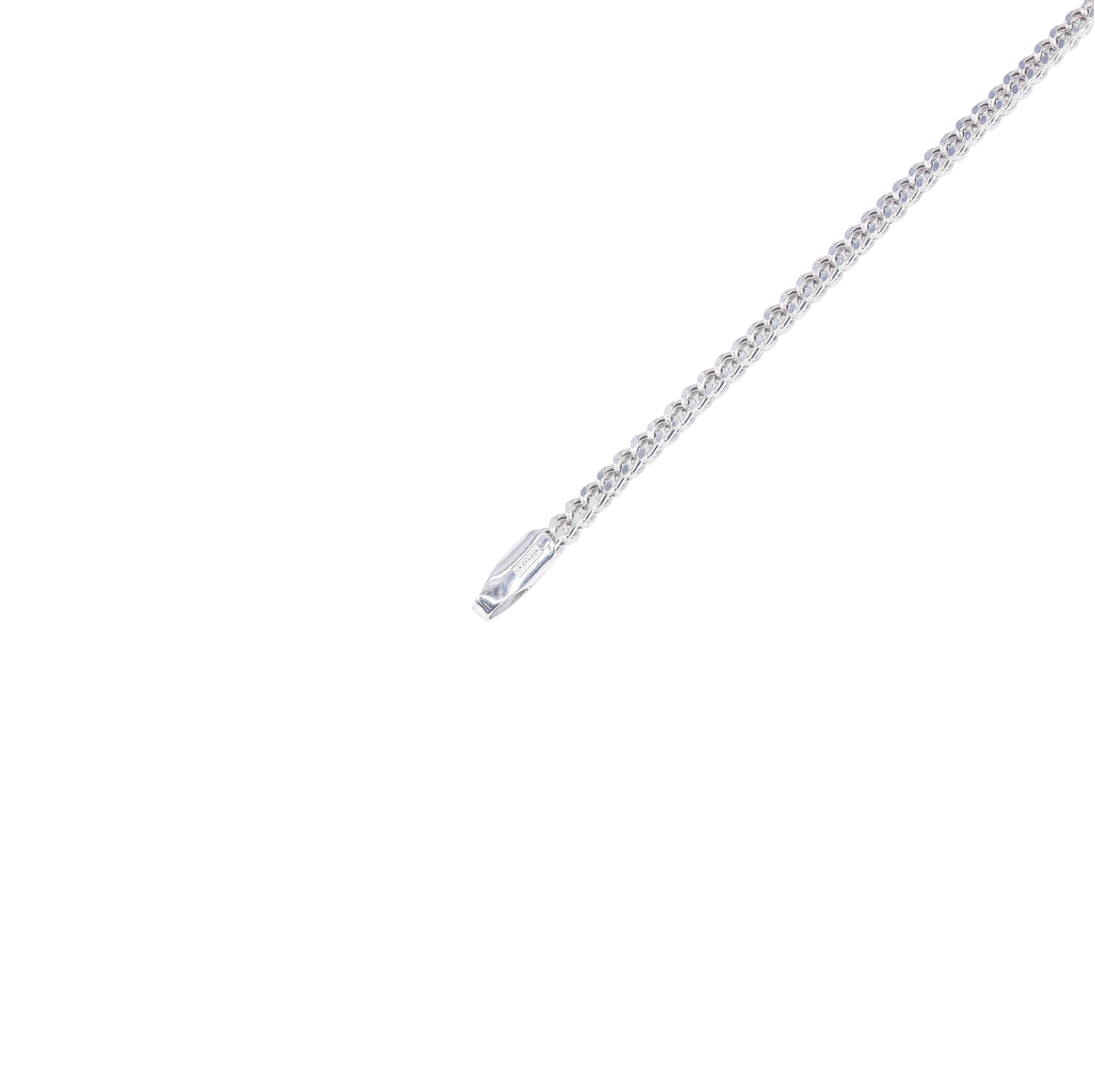 10KT Solid Square Franco White Gold Chain